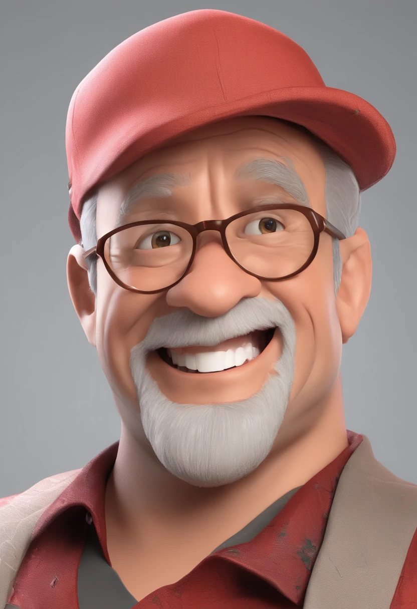 Smiling Man Illustration, sorriso insano, Homem de pele marrom com um sorriso gigante, happily smiling at the camera, sorriso atrevido, he's smiling, sorriso muito grande, Macho sorridente, foto de perfil headshot, rindo sorriso enorme, desenhando no estilo de Arte 3D, c4d, fundo de cor branco puro, estilo disney, estilo pixar render ilustracao Super Detalhe, 8k