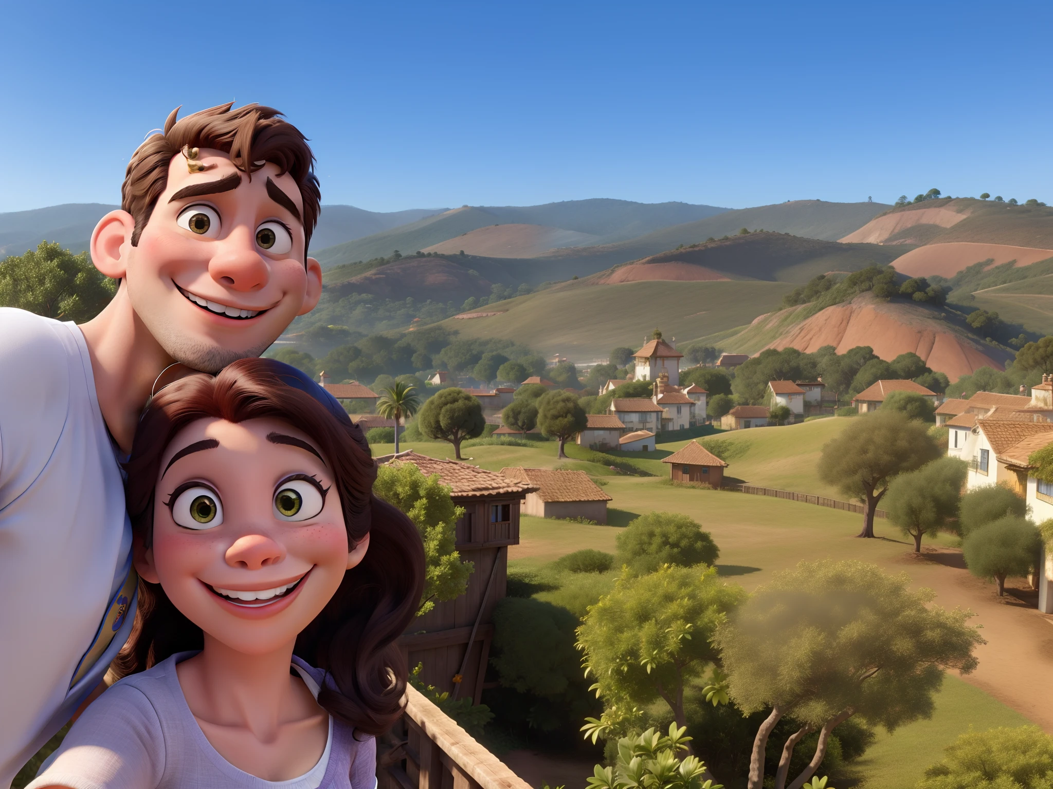 Casal estilo Disney sorrindo