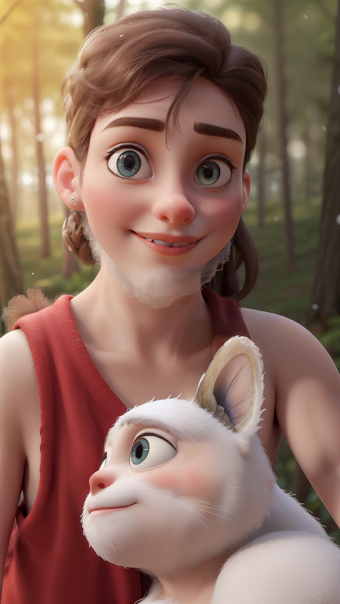 retrato, alta qualidade, Ukrainian girl fairy winter snow in forest through trees About 10 years old, olhos azuis, pele lisa, ((best quality, 8k, master part :1.3)), 1girl, beautiful young lady , roupa casual :1.2, na floresta, Rosto ultra-detalhado, Olhos detalhados, Double eyelidm