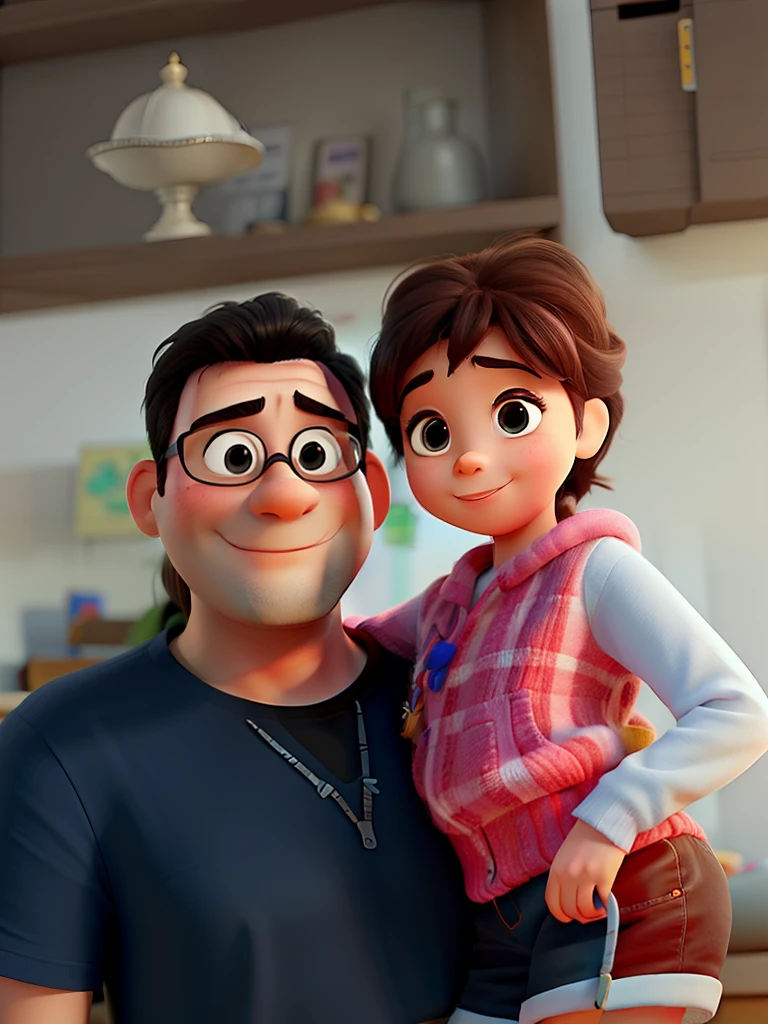 Eu e minha filha, Pixar as simple as possible for the drawing effect.