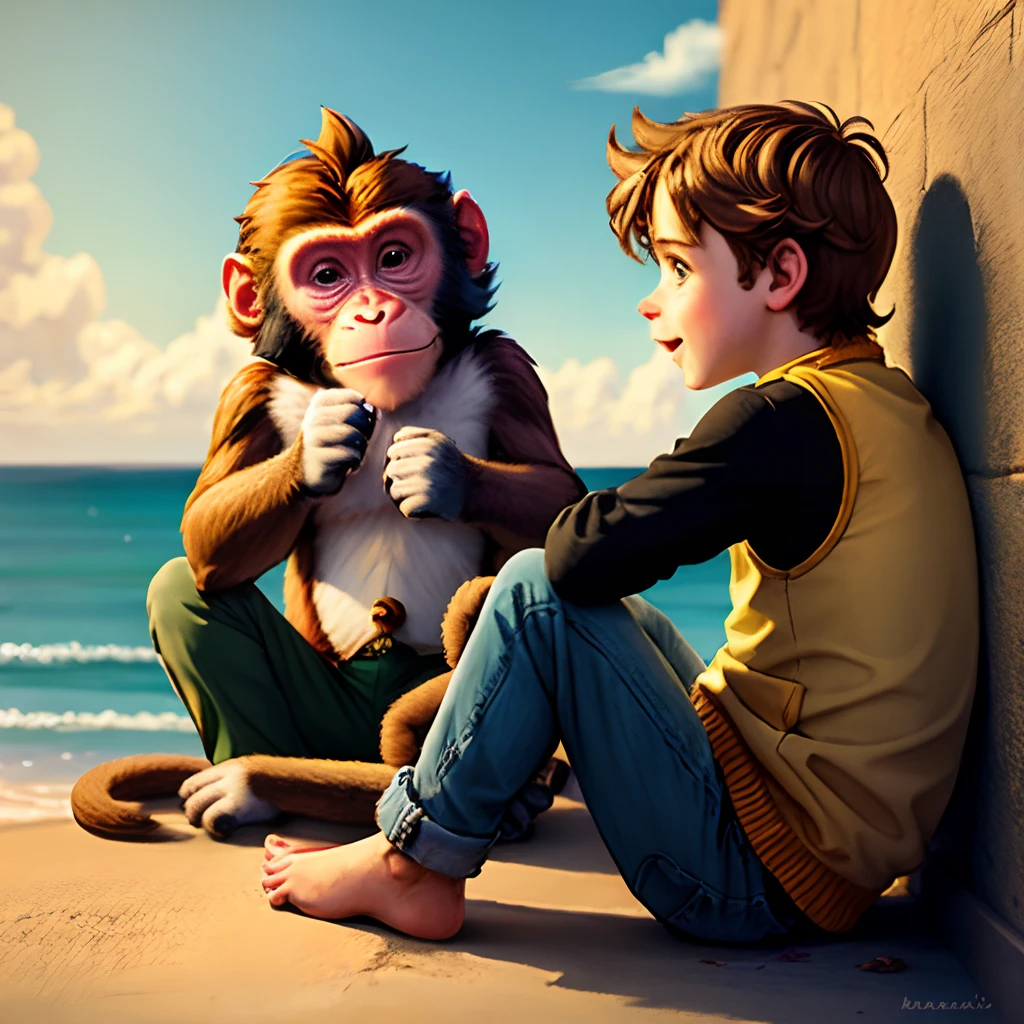 A little monkey making jokes and being funny