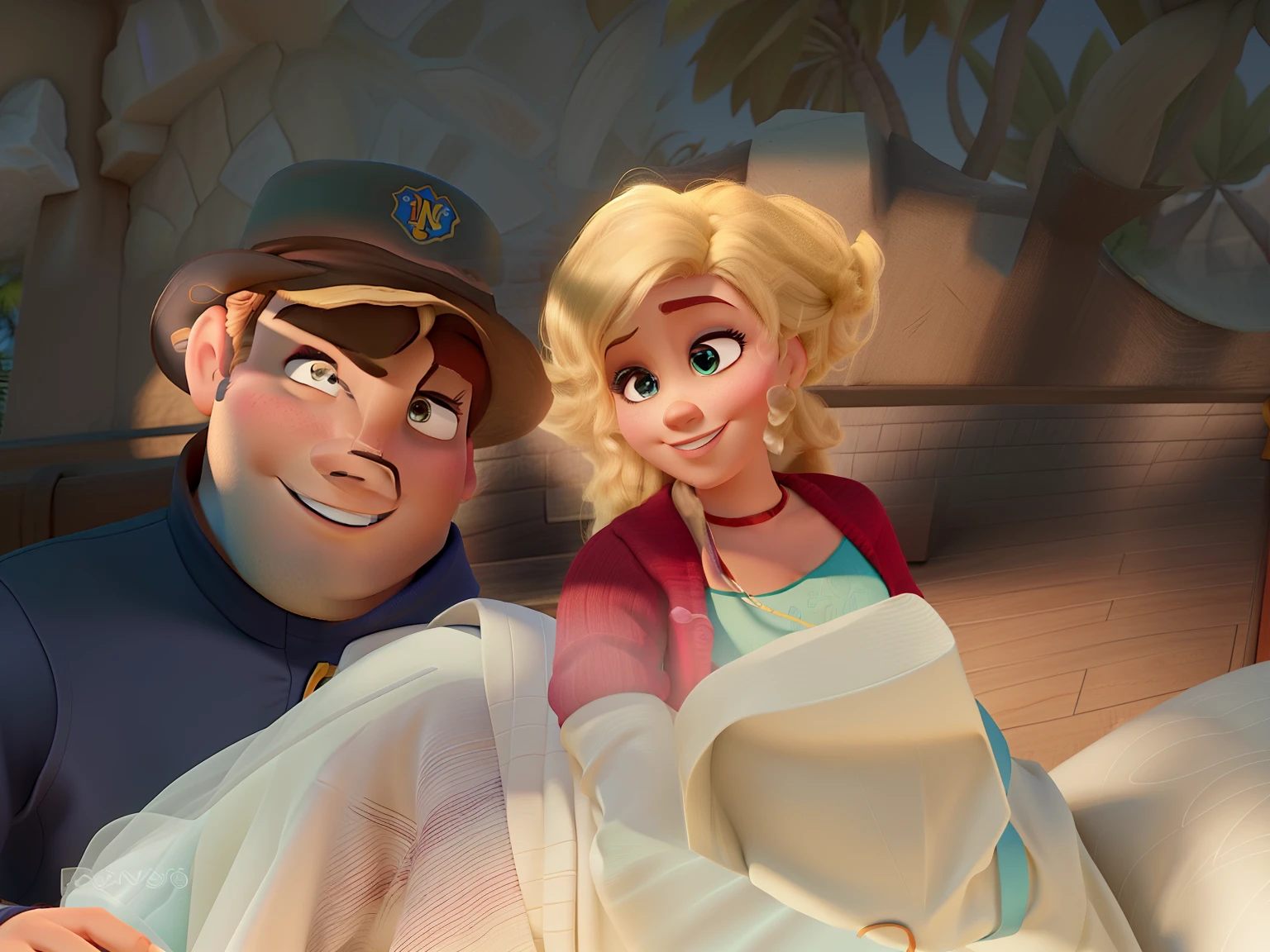 Mulher e homem estilo Disney pixar ,alta qualidade,melhor qualidade, parque