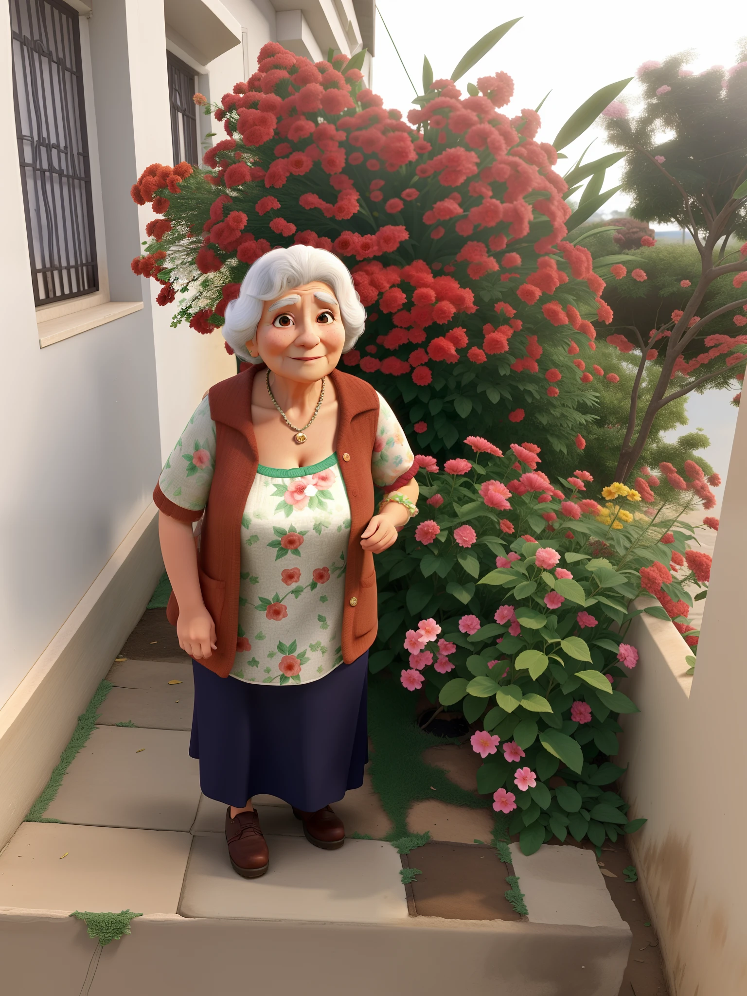mulher , Grandma, vovozinha, flores, velhinha