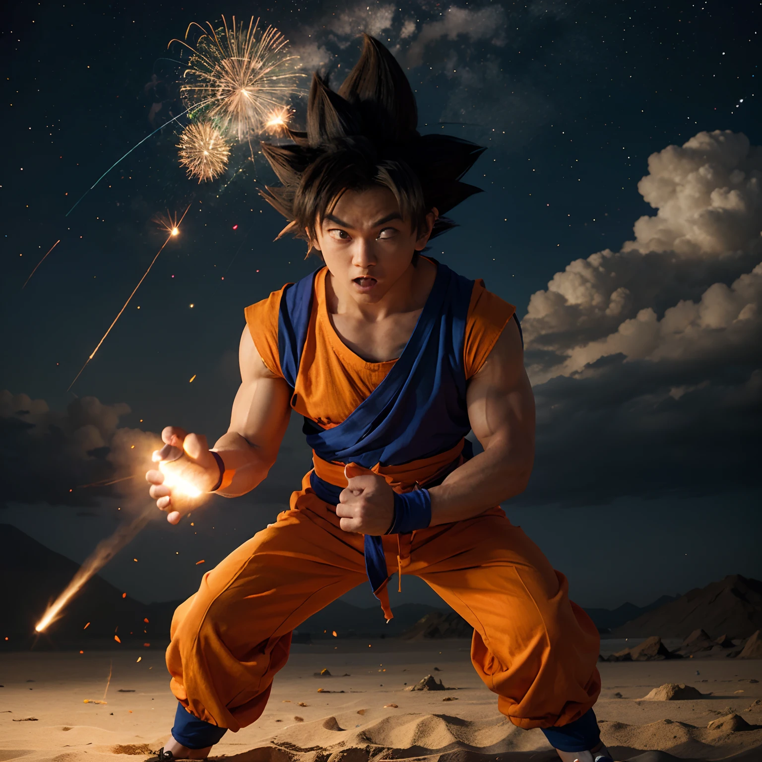 Goku working with telecommunication