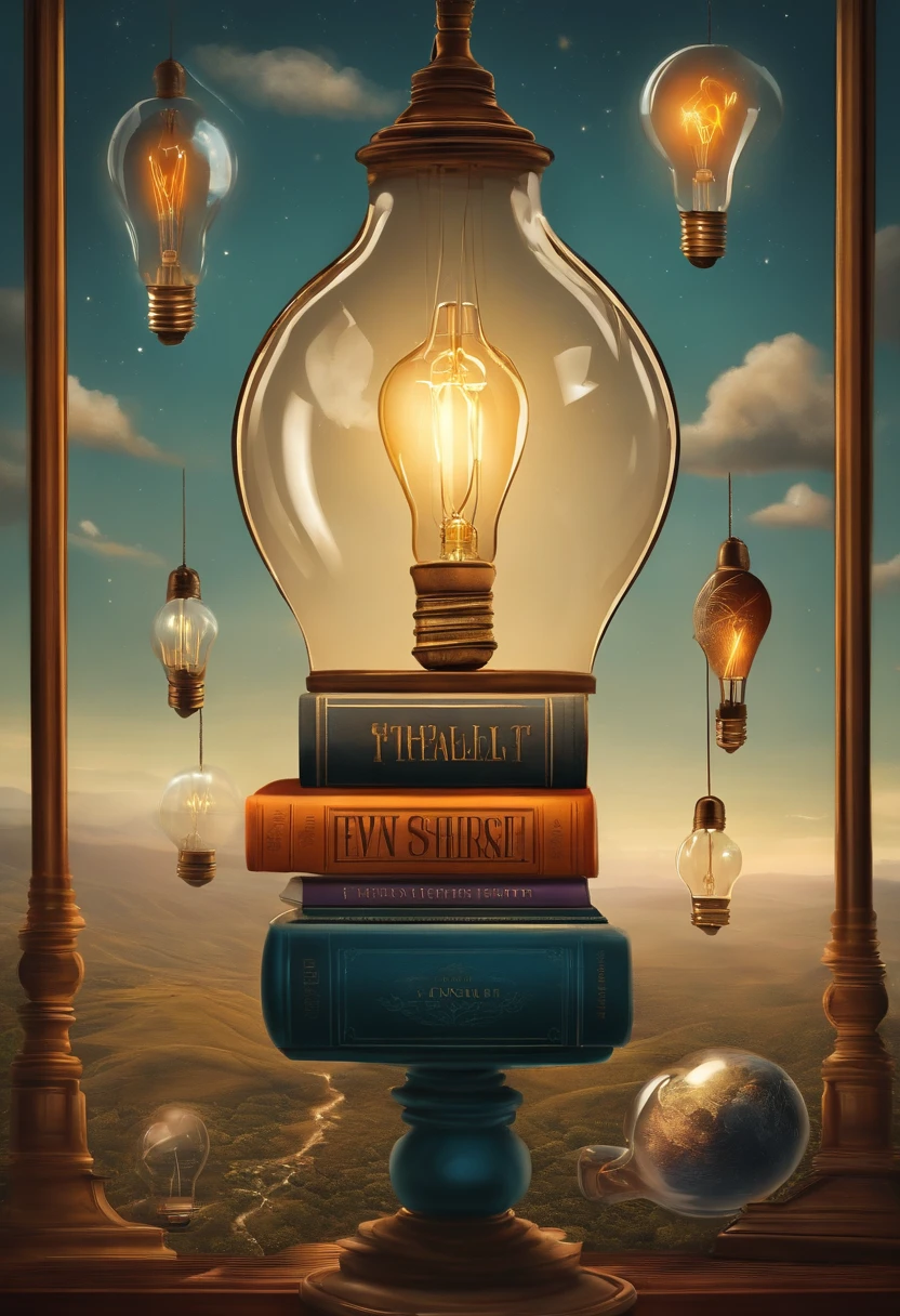 1. Desenhe uma imagem que represente o poder do conhecimento, Be it through books, a light bulb or any other symbolic representation.”