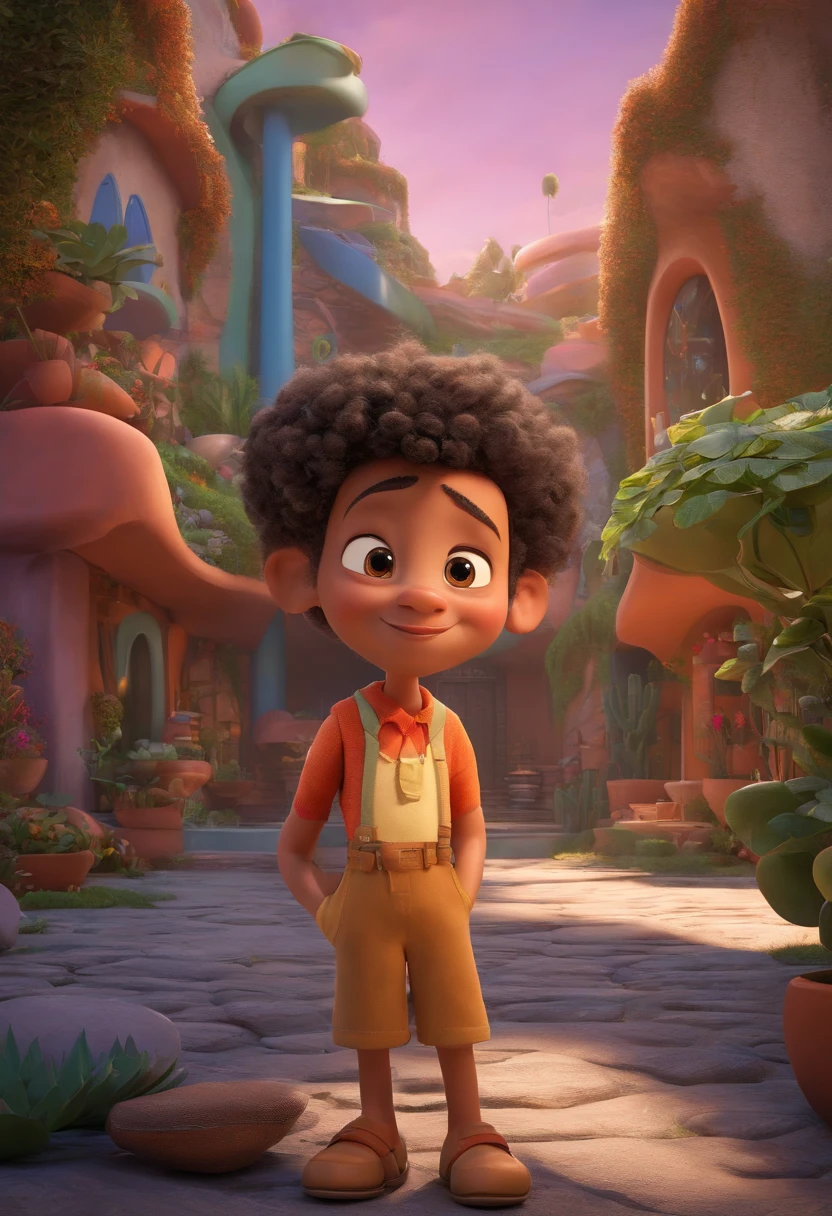 Um arquiteto de sonhos futurista, mas realista, inspired by Pixar animation, de perto. The character takes center stage with captivating facial expressions, oferecendo um toque de irrealidade.