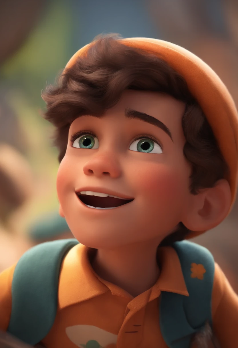 Image of a boy for a story in a YouTube video in Pixar format, He's the little allabester, He's the class leader, He's outgoing, Playful and gets up for a lot of things