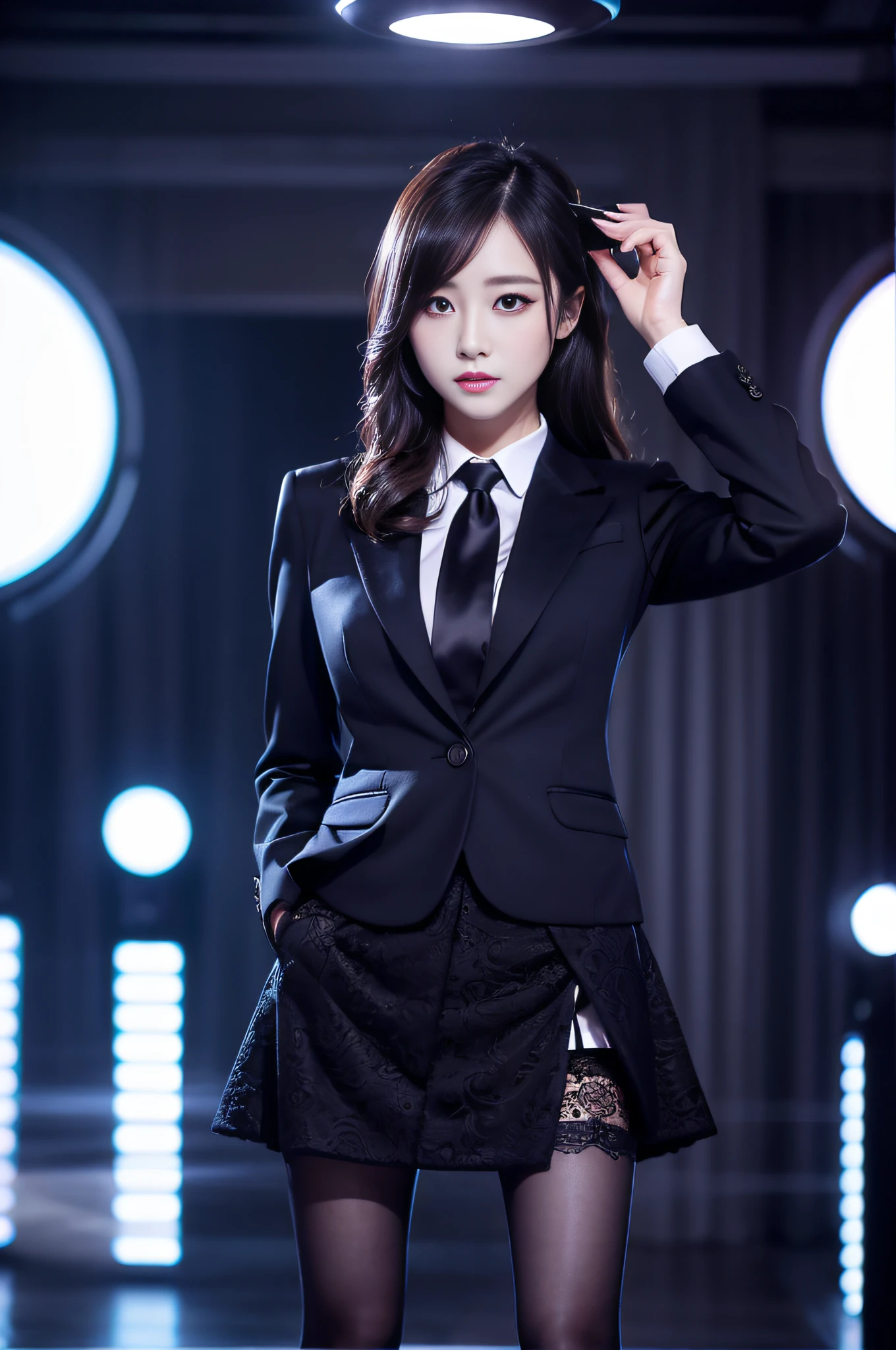 Charming beauties、panthyhose、Suit jacket、Black tight skirt、beauty legs、Dyed in darkness、lacy fabric、Brainwashing makeup、Brainwashing device、brainwashed