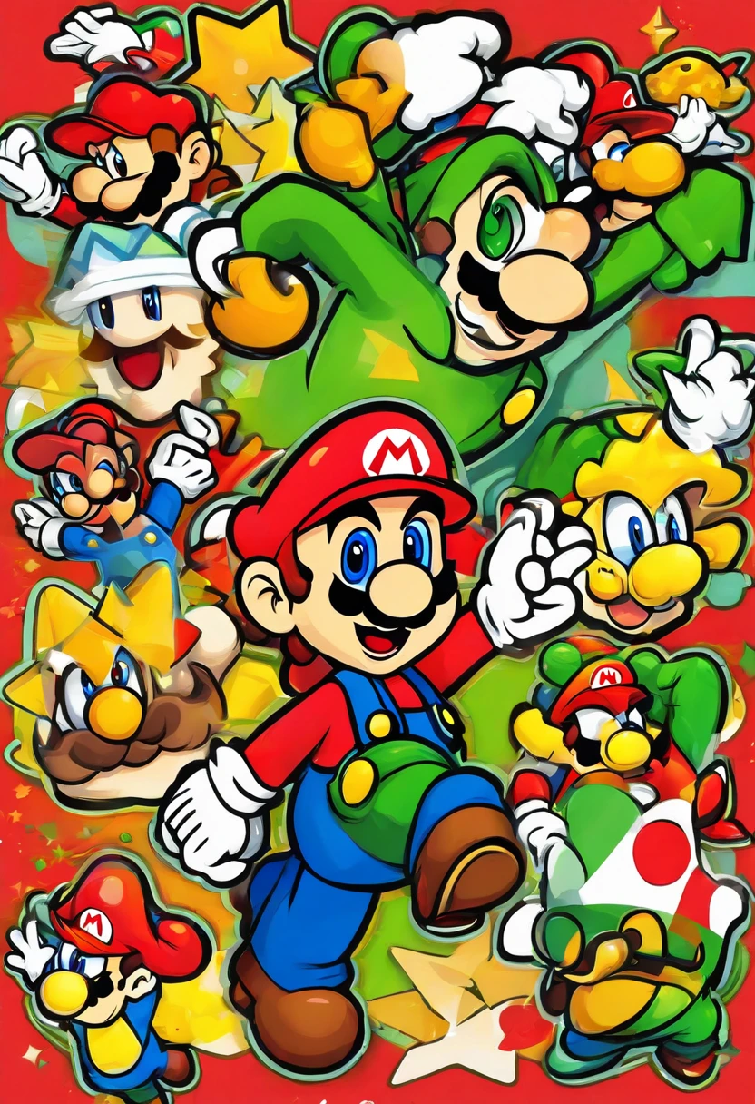 more fun shirt, with vibrant colors, red, yellow, green