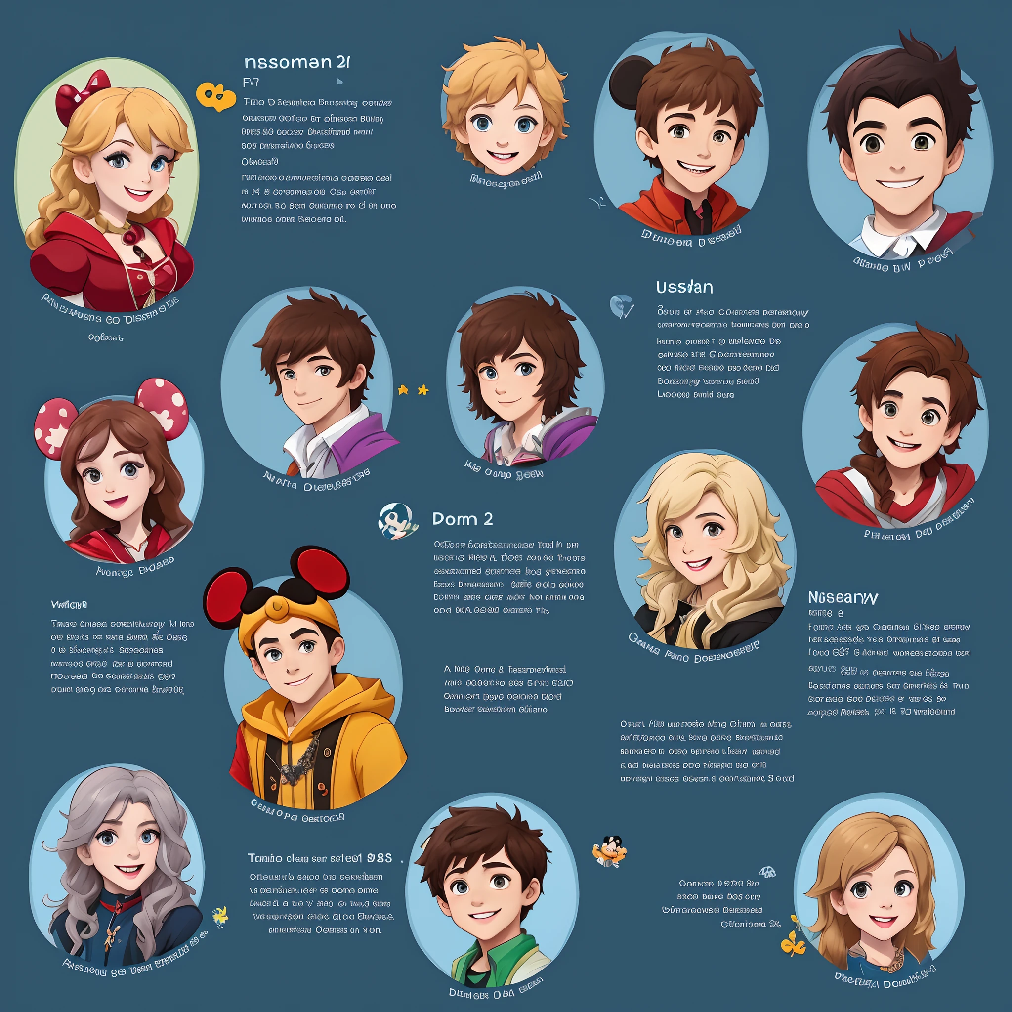 Transform that user @8e1484a61ae2cbbc23f5ff4e2a896a68 em um personagem da disney