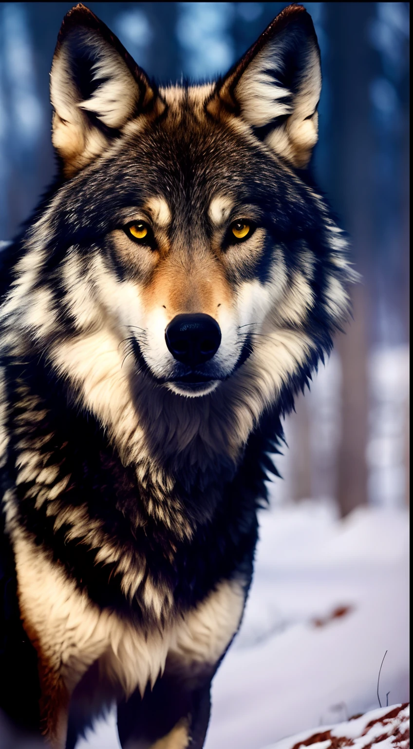 There's a wolf that's standing in the snow, foto de lobo, retrato do lobo, lobo, Ele tem olhos de lobo amarelos, Angielobo, Retrato de um lobo, grande lobo, retrato do lobo da fantasia, alpha wolf head, lobo hiper detalhado - como o rosto, wolf head, portrait of a wolf head, Meio Lobo, lobo peludo, cara de lobo antro, Wolp