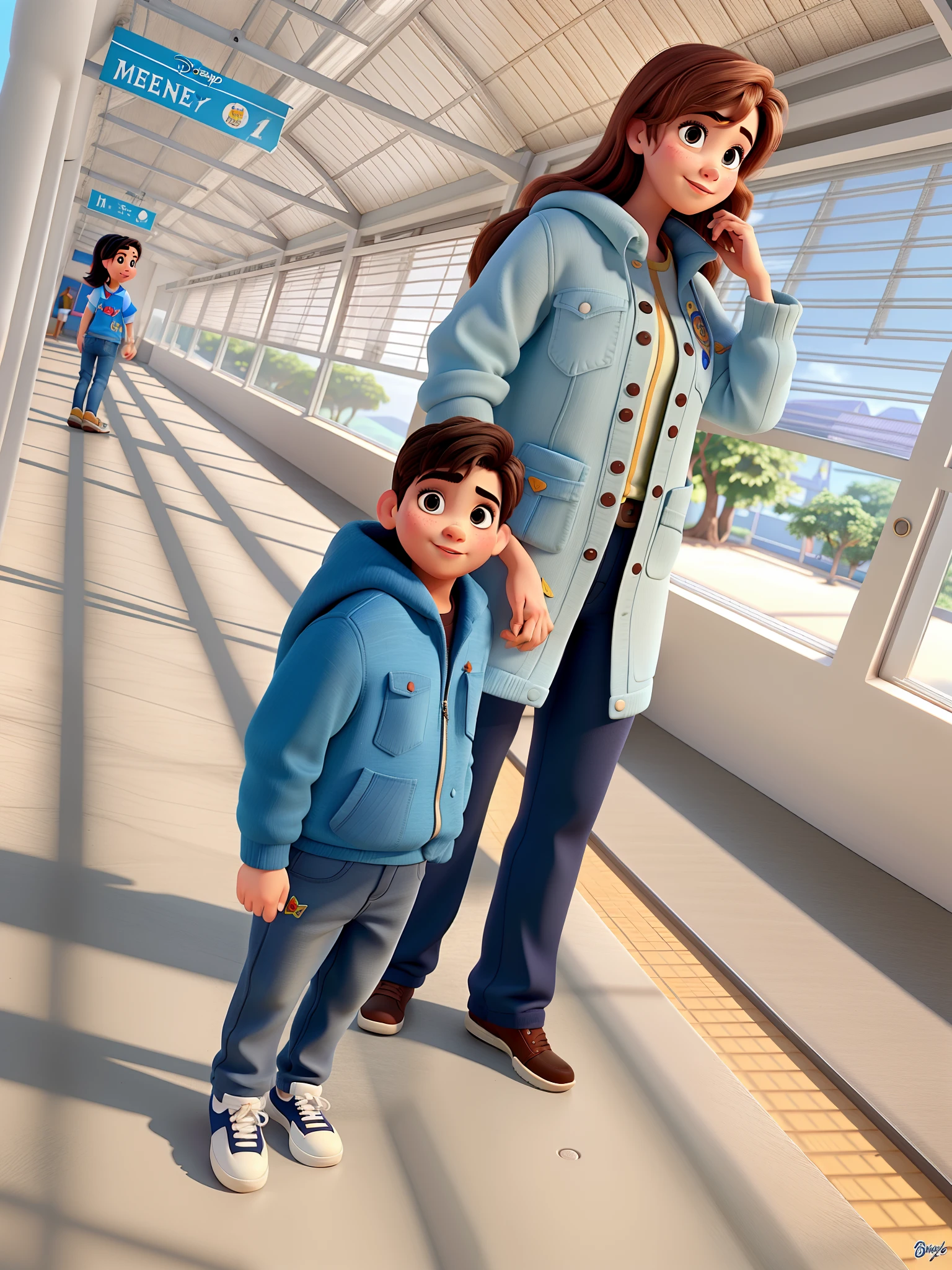 Uma mulher com um estilo disney Pixar