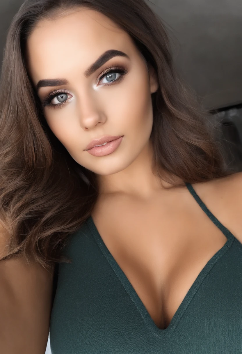 Arafed Mulher Completa, Menina sexy com olhos azuis, , Ultra realista, meticulosamente detalhado, retrato de Sophie Mudd, cabelos loiros e olhos grandes, selfie de uma jovem mulher, Camera eyes, Violeta Myers, sem maquiagem, Maquiagem natural, staring directly at camera, Rosto Artgram, Maquiagem sutil, Foto impressionante de todo o corpo ajoelhado na cama, no quarto, medium and large breasts, permitir que o rosto seja visto claramente, retrato, Nu na cama