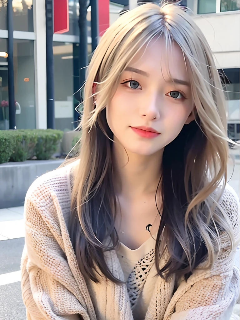 mix4,(top-quality), (Photorealsitic),(Sunset background:1.2), 1womanl, , High Detail Face,、 (8K)、(Sexy hairstyles:1.5)、(Long hair:1.6)、((Seductive hairstyles))、Strong eyes、Delicate and realistic skin and hair、(cowboy shot:1.5)、(bleached, Very thin pale silver hair:1.5)、(Less hair:1.5)、adultlike face、Looking here、(Winter clothes:1.5)、inner colored、1 persons、Dramatic、Twisting the body、Beautiful body lines、(mode:1.8)、Cool、(Sharp eyes:1.5)、(Natural Makeup 1.8)、(Light hair color close to white:1.8)、(Long-sleeved clothing:1.5)