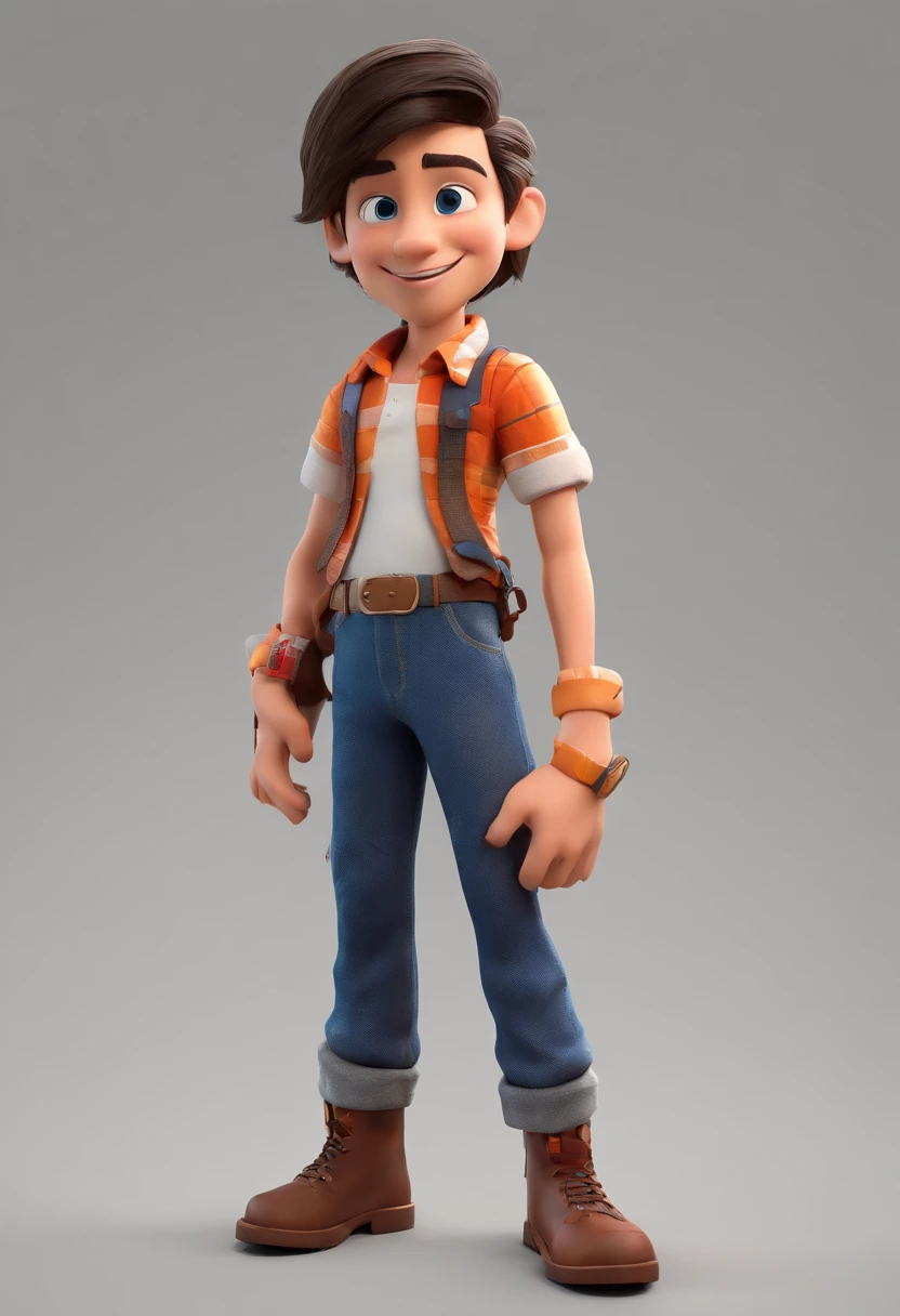 Personagem de desenho animado de um adolescente, moreno e uma camisa preta cabelo liso preto, idade dele 16 anos, um personagem animado, Caractere estilizado, animation style rendering, 3D estilizado, Arnold Maya render, 3 d render stylized, toon render keyshot, Personagem 3D, Personagem 3D, 3d rendering stylized, 3 d character render, personagem de desenho animado, Personagem de close up, Pose de personagem, (Estilo Pixar) (master part:1.2) (Bokeh) (best quality) (pele detalhada) (textura detalhada) (8k) (argila) (Cinematic lighting) (foco nítido,Senta e vaza a parte superior do corpo
