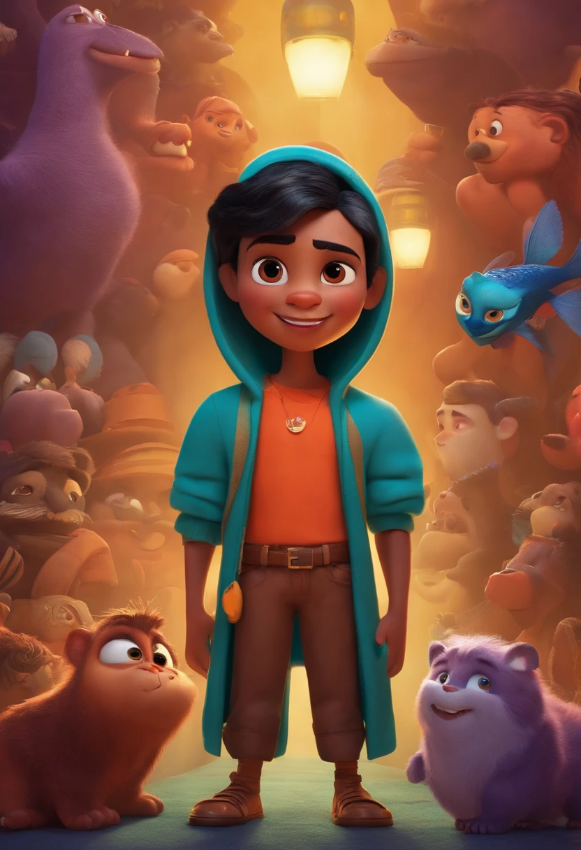 Criar um personagem no estilo pixar dentro de um jaleco. personagem morena