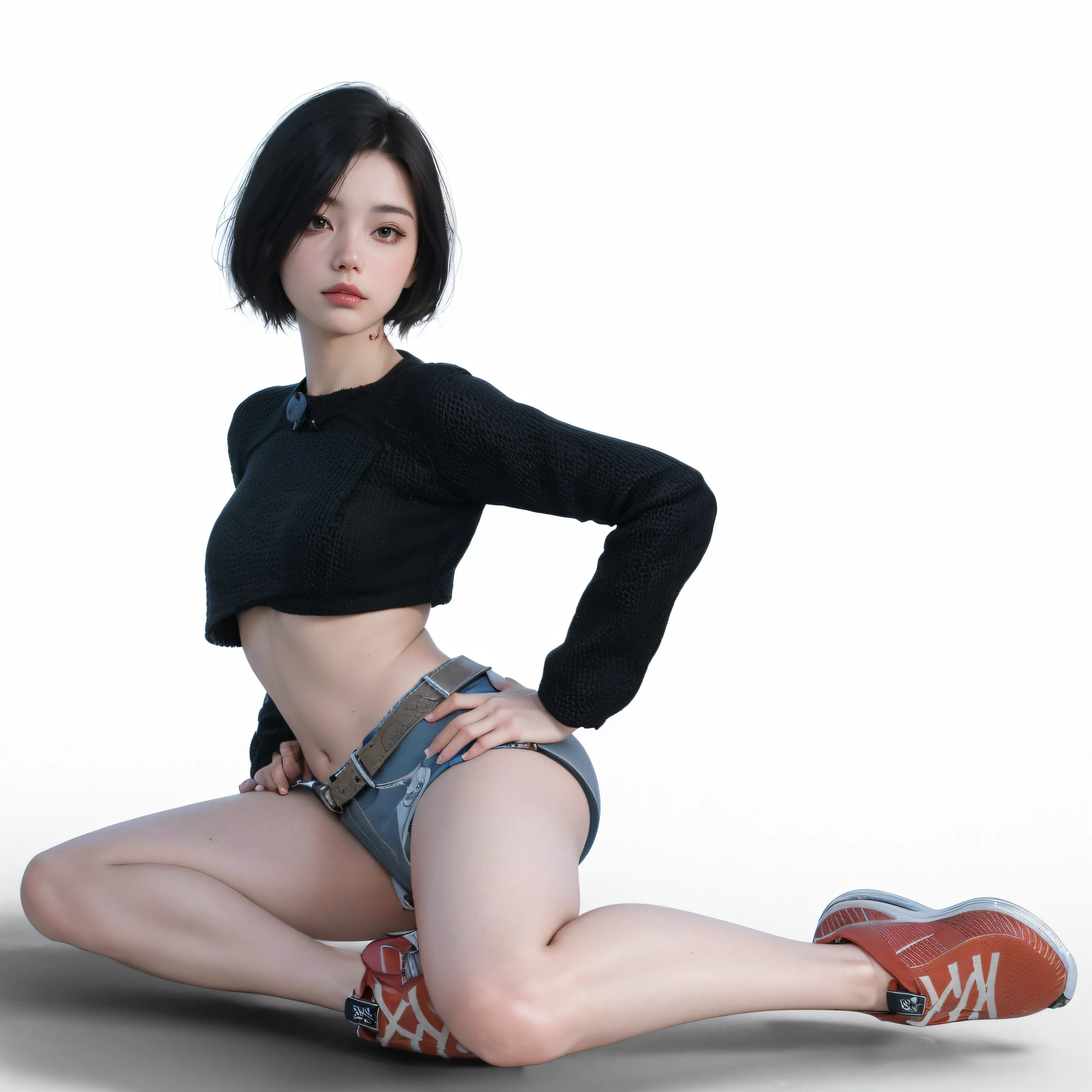 a girl、sweats