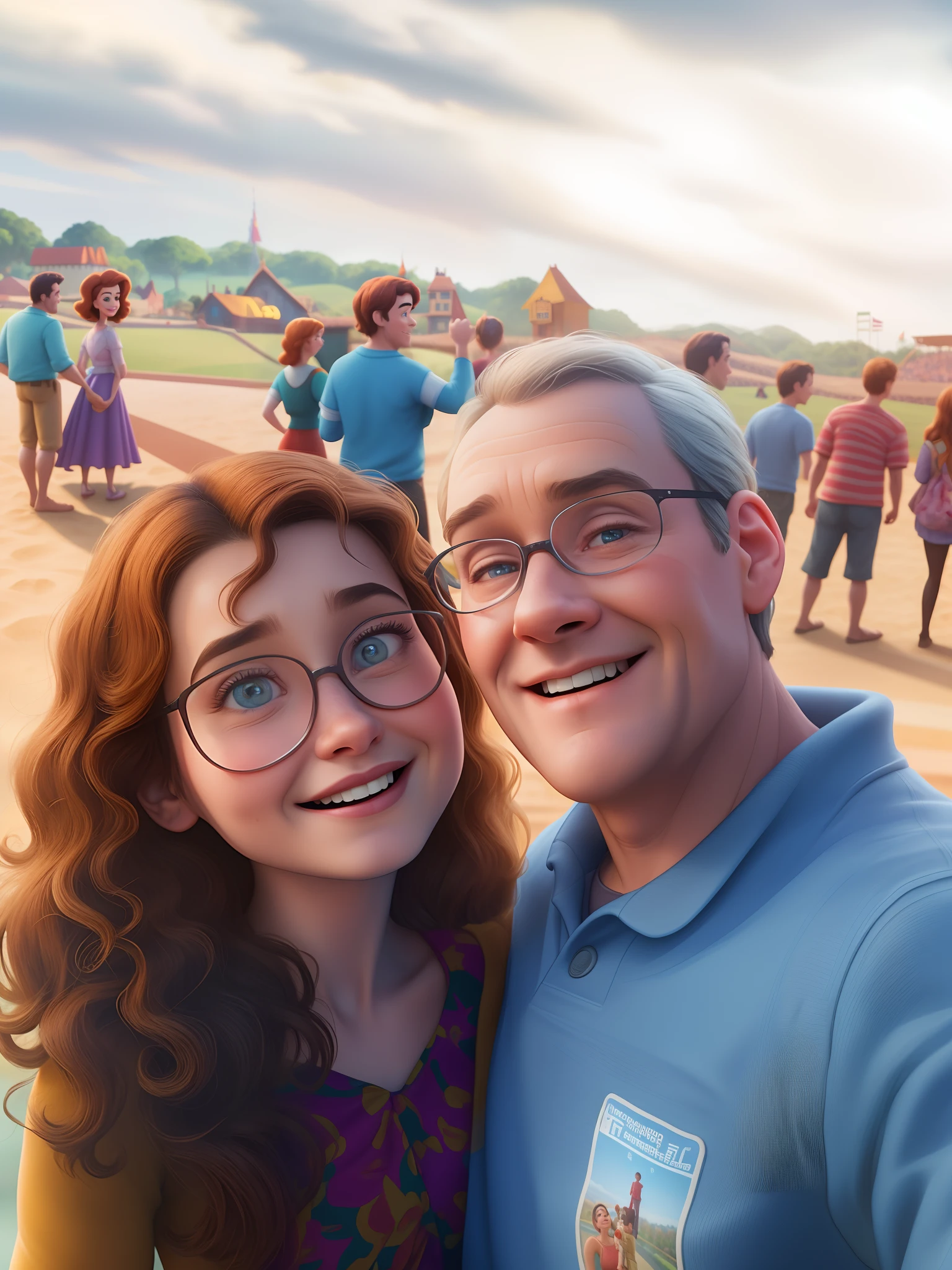 Man and woman pose for photo in front of crowd, pixar retrato 8 k foto, Ainda de um filme da Pixar, retrato pixar, pixar filme ainda, Pixar Coronavirus Movie, pixar ainda, Ainda da Pixar Movie, Ainda do filme da Pixar, quadro do filme pixar, Disney Pixar filme ainda, Ainda de um filme da Pixar de 2015