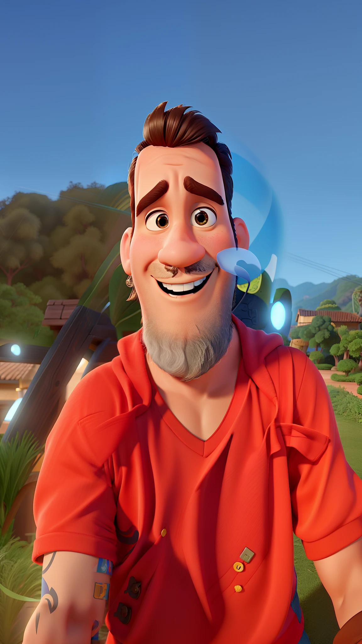 um homem estilo disney pixar, alta qualidade melhor qualidade