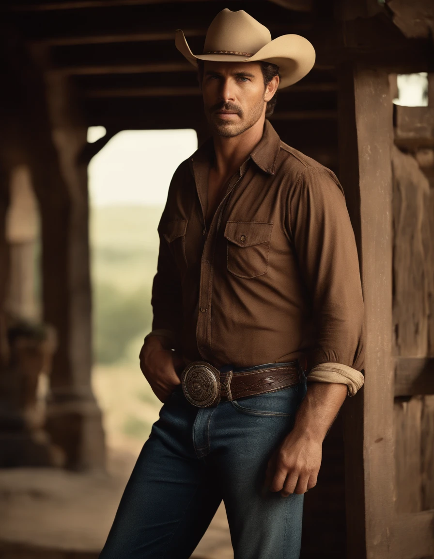paul rudd, jockstrap, wearing a crop-top male nude with a cowboy hat, naked, full body, a crop top, HD 8k high quality, gay, cropped t-shirt