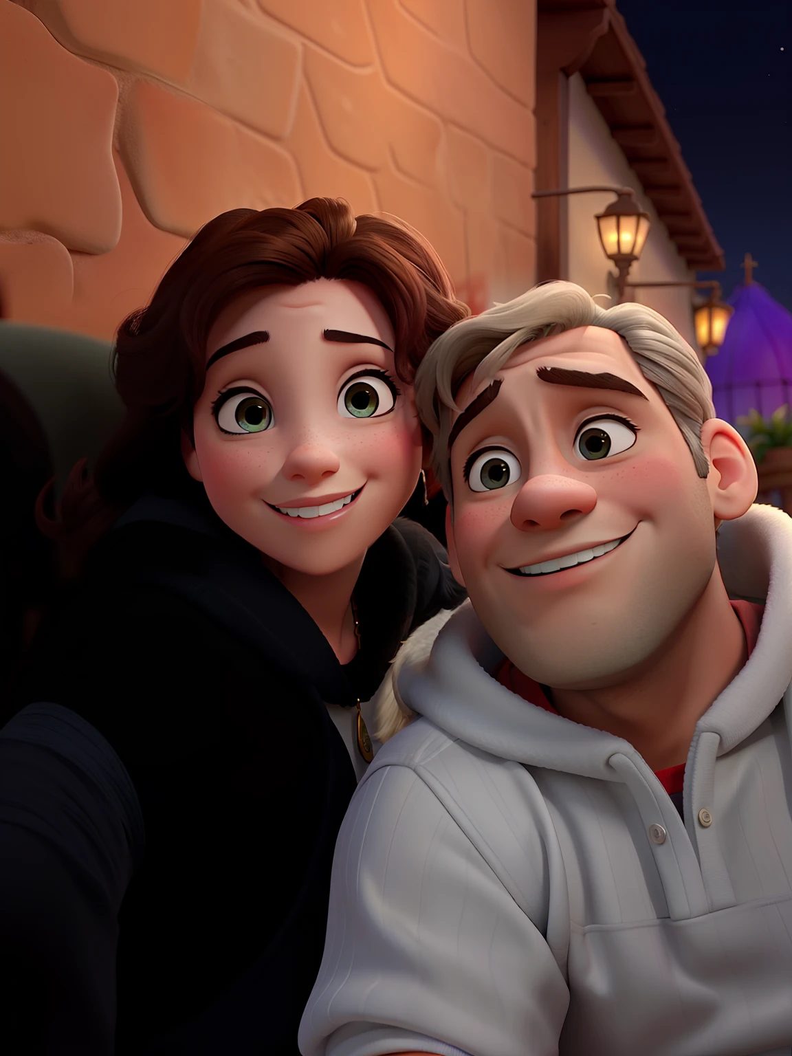 Casal feliz igual filme da Disney amor