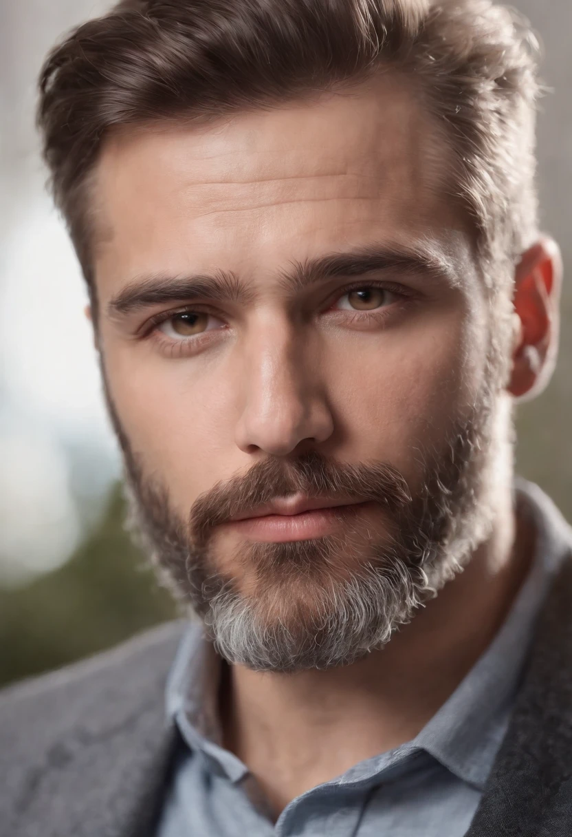Homem com barba e bigode na camisa branca, best quality,4k,8k,homem muito atraente com barba, pelos faciais bem cuidados, FOFO, breath-taking, Realista, imagem ultrarrealista, Bigode Natural, macho velho,foto retrato suave 8 k, retrato muito detalhado, bigode grosso, estilo hiper-realista, Barba fina, pelos faciais curtos, Bartstoppeln, FOFO, rosto detalhado, retrato ultra realista, cabelos grisalhos,terno elegante, boca aberta,