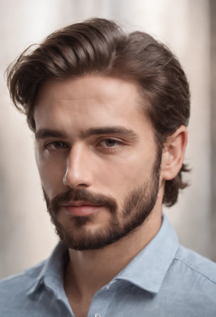 Homem com barba e bigode na camisa branca, best quality,4k,8k,homem muito atraente com barba, pelos faciais bem cuidados, FOFO, breath-taking, Realista, imagem ultrarrealista, Bigode Natural, macho velho,foto retrato suave 8 k, retrato muito detalhado, bigode grosso, estilo hiper-realista, Barba fina, pelos faciais curtos, Bartstoppeln, FOFO, rosto detalhado, retrato ultra realista, cabelos grisalhos,terno elegante, boca aberta,