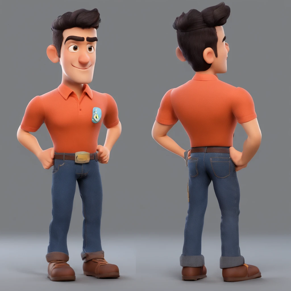 Homem de 21 anos,negro, cabelos baixo, de blusa preta corpo forte imagem estilo capa de filme da pixar