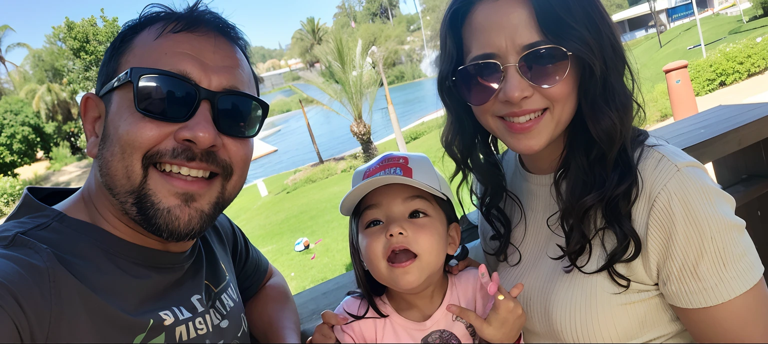 Man and woman and child posing for a photo, vacation photo, imagem de perfil, divertindo-se, Mulher de 30 anos, 8 anos de idade mulher, Happy family, facebook post, Postagem no Reddit, Fotografia tirada em 2 0 2 0, 2 anos, fami, 4 k post, Postagem 4k, with a kid