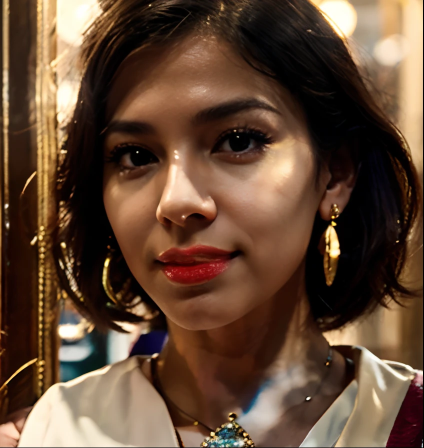 Qualidade Superior, master part, oi-nada, 1 mulher, 35 anos, Japanese, Traje de cartomante estilo ocidental, ornamento de cabelo, colar, jewelries, beautiful face, sorriso calmo, sobre_corpo, Efeito Tyndall, fotorrealista, divination room, velas na mesa, Tarot cards, Rim lighting, dual-tone lighting, (High Definition Skin:1.2), 8k UHD, DSLR, soft lighting, alta qualidade, Volumetric lighting, candid, fotografia, high resolution, 4k, 8k, Bokeh