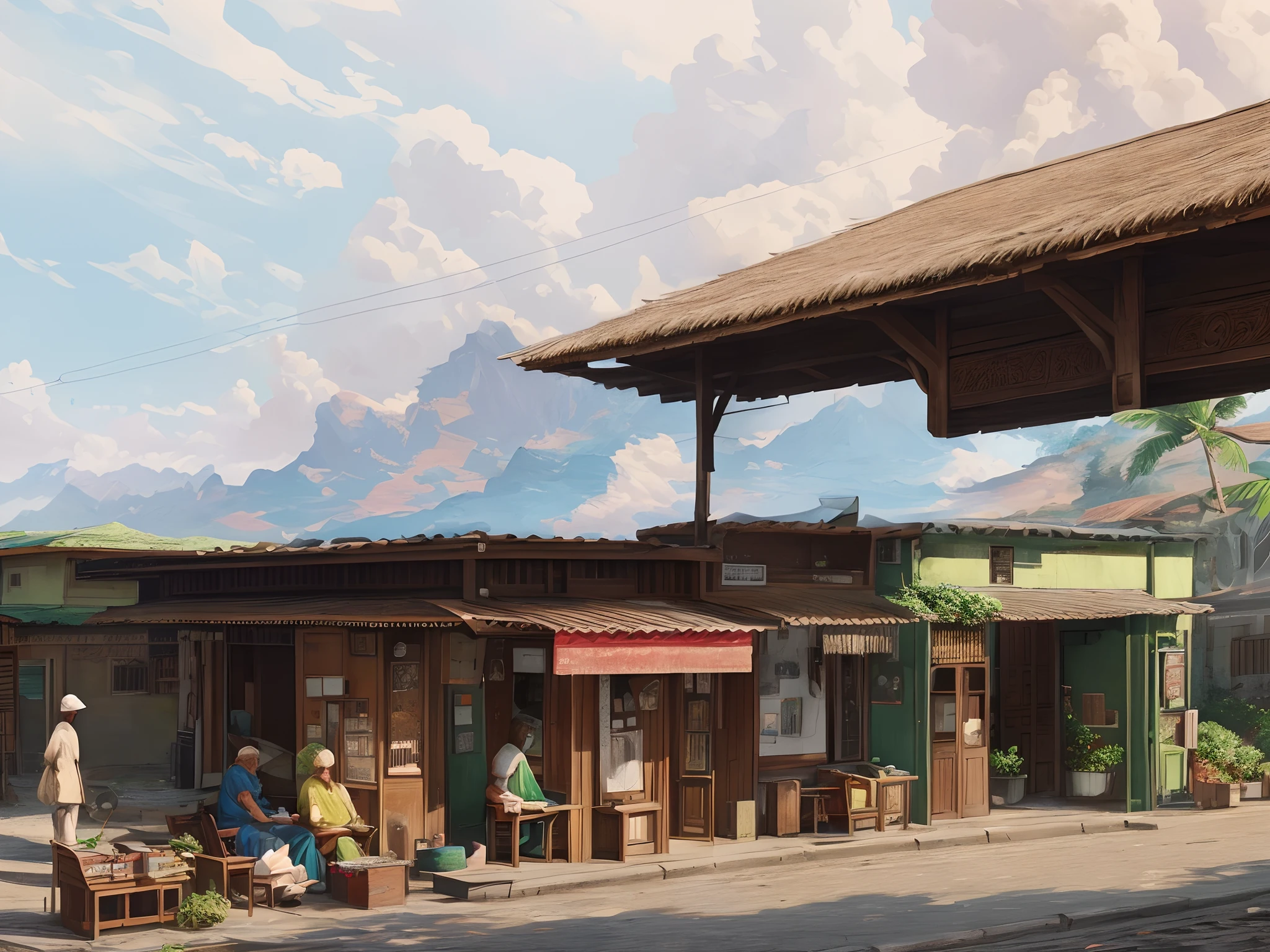 (illustration), (high resolution), (8K), (extremely detailed), (best illustration), (beautiful detailed eyes), (best quality), (super detailed), (masterpiece), (wallpaper), warm and quiet day, roaming in the sun, old loves scattered on the street, I burned out matches, in the paradise, on the opposite side of the end, people waves, green along the way, in the paradise.