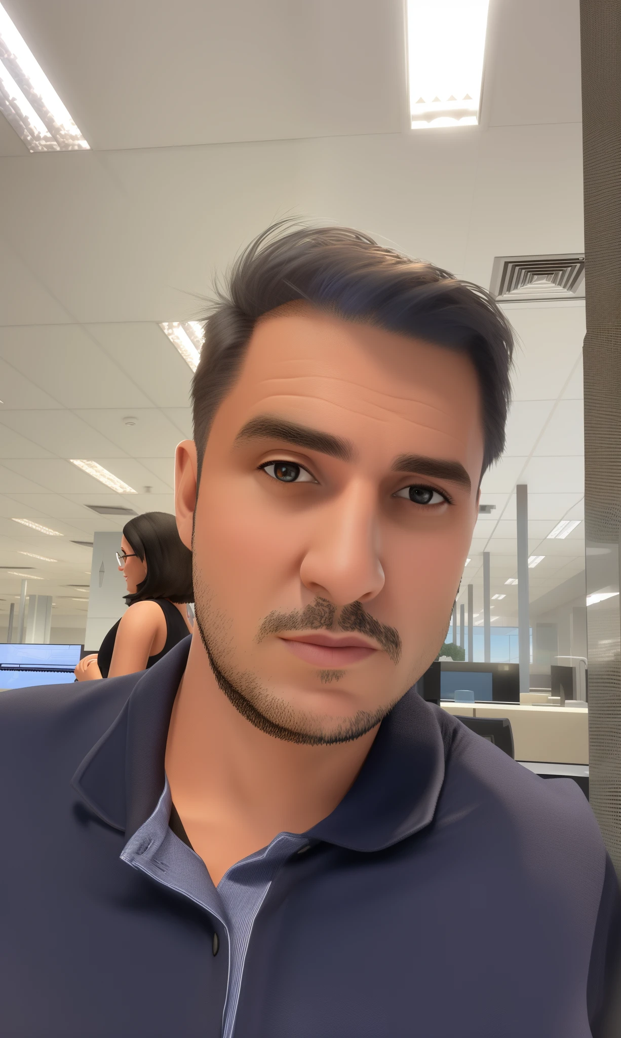 personagem dos desenhos animados de um homem com cabelos pretos e uma camisa azul, animation character, Caractere estilizado, animation style rendering, 3D estilizado, tom cruise, 3 d render stylized, toon render keyshot, Personagem 3D, Personagem 3D, 3d rendering stylized, 3 d character render, personagem de desenho animado, Personagem de close up, Pose de personagem, (Estilo Pixar) (master part:1.2) (Bokeh) (best quality) (pele detalhada) (textura detalhada) (8k) (argila) (Cinematic lighting) (foco nítido