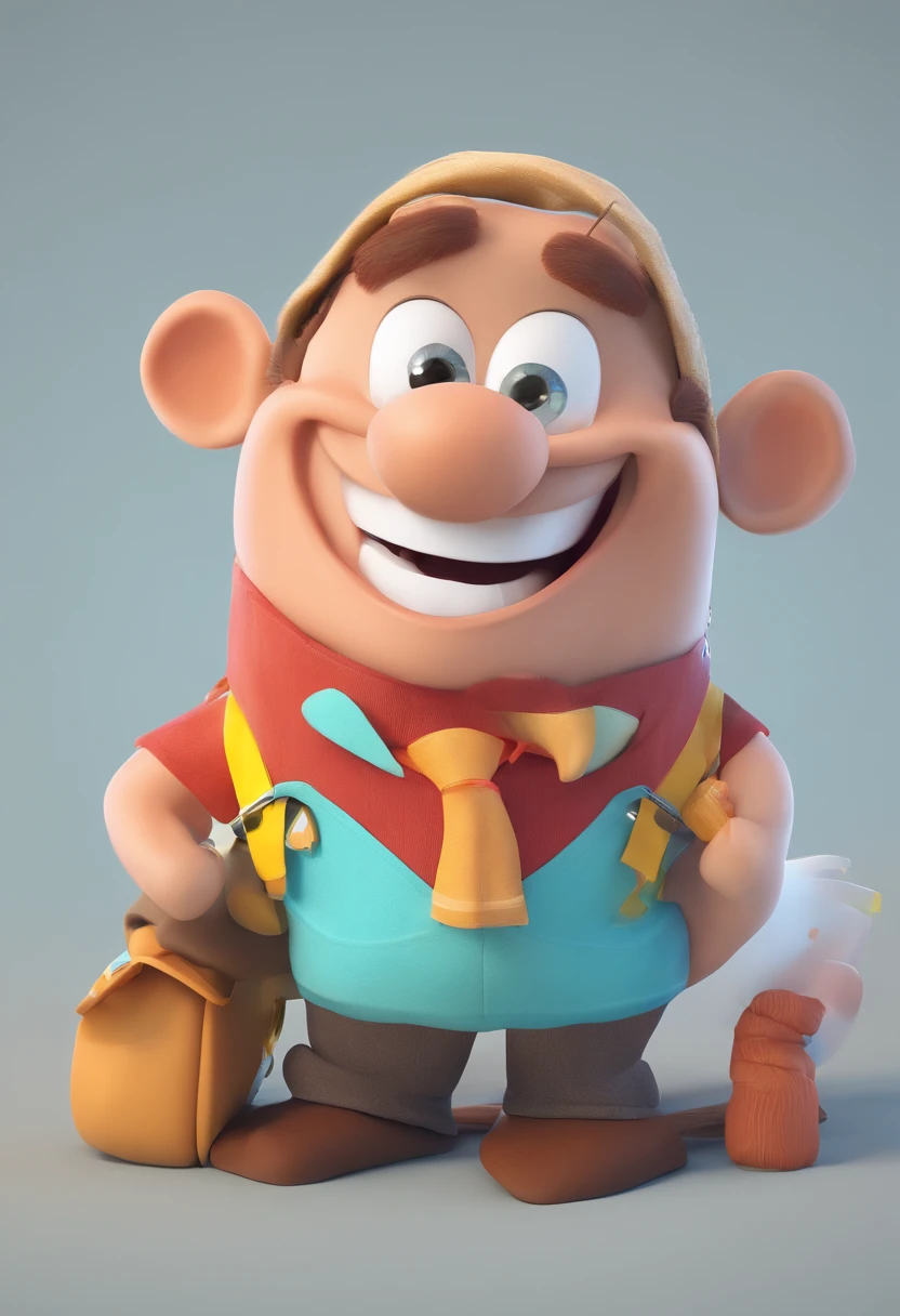 Smiling Man Illustration, sorriso insano, Homem de pele marrom com um sorriso gigante, happily smiling at the camera, sorriso atrevido, he's smiling, sorriso muito grande, Macho sorridente, foto de perfil headshot, rindo sorriso enorme, desenhando no estilo de Arte 3D, c4d, fundo de cor branco puro, estilo disney, estilo pixar render ilustracao Super Detalhe, 8k