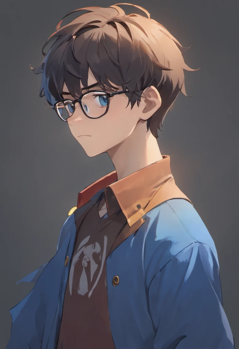 Cartoon character of a man with black glasses and a blue shirt, animation character, Caractere estilizado, animation style rendering, 3D estilizado, Arnold Maya render, 3 d render stylized, toon render keyshot, Personagem 3D, Personagem 3D, 3d rendering stylized, 3 d character render, personagem de desenho animado, Personagem de close up, Pose de personagem, (Estilo Pixar) (master part:1.2) (Bokeh) (best quality) (pele detalhada) (textura detalhada) (8k) (argila) (Cinematic lighting) (foco nítido