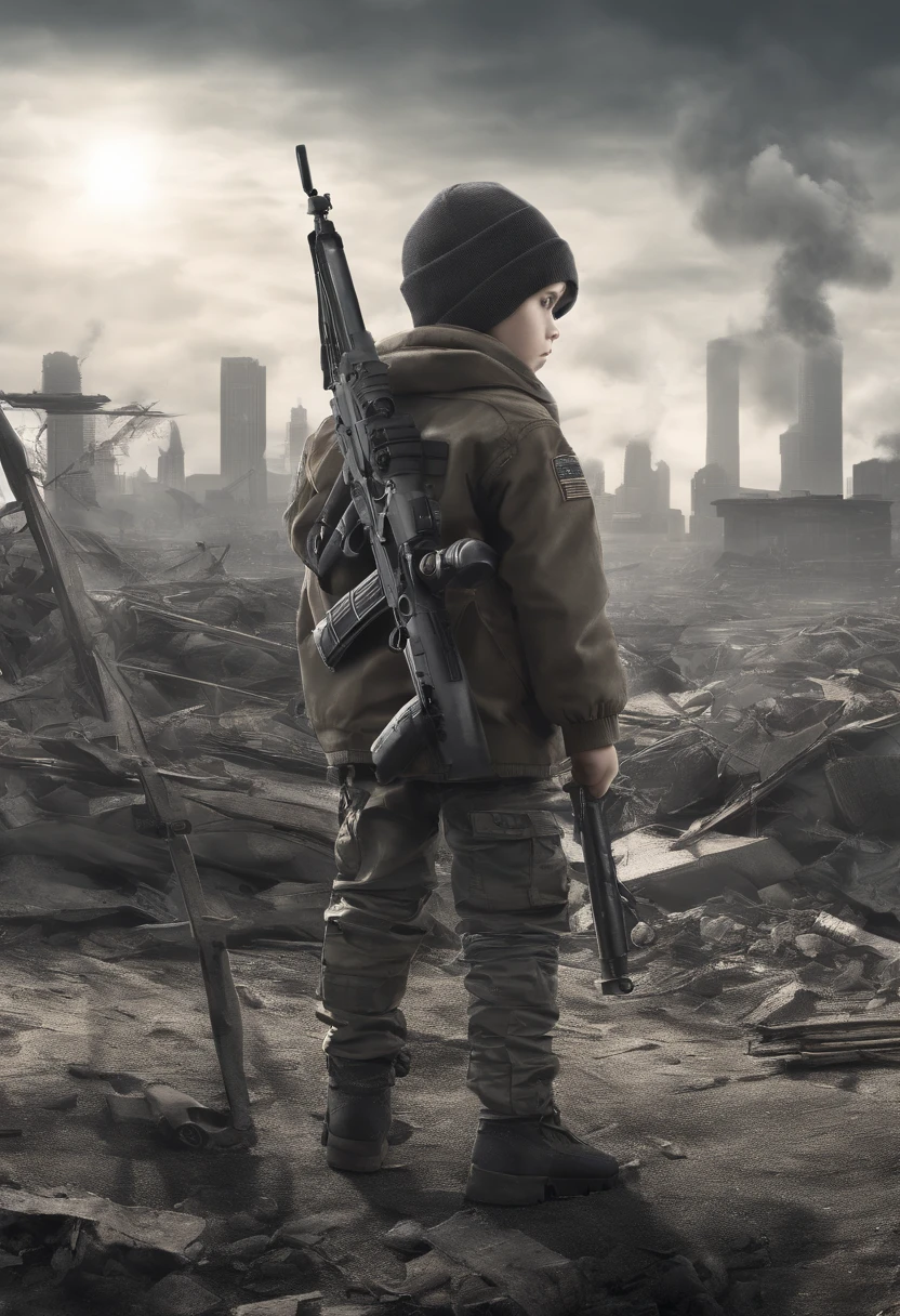 Little Boys With A Sniper Gun Pose Dynamic Low View Camera, master part