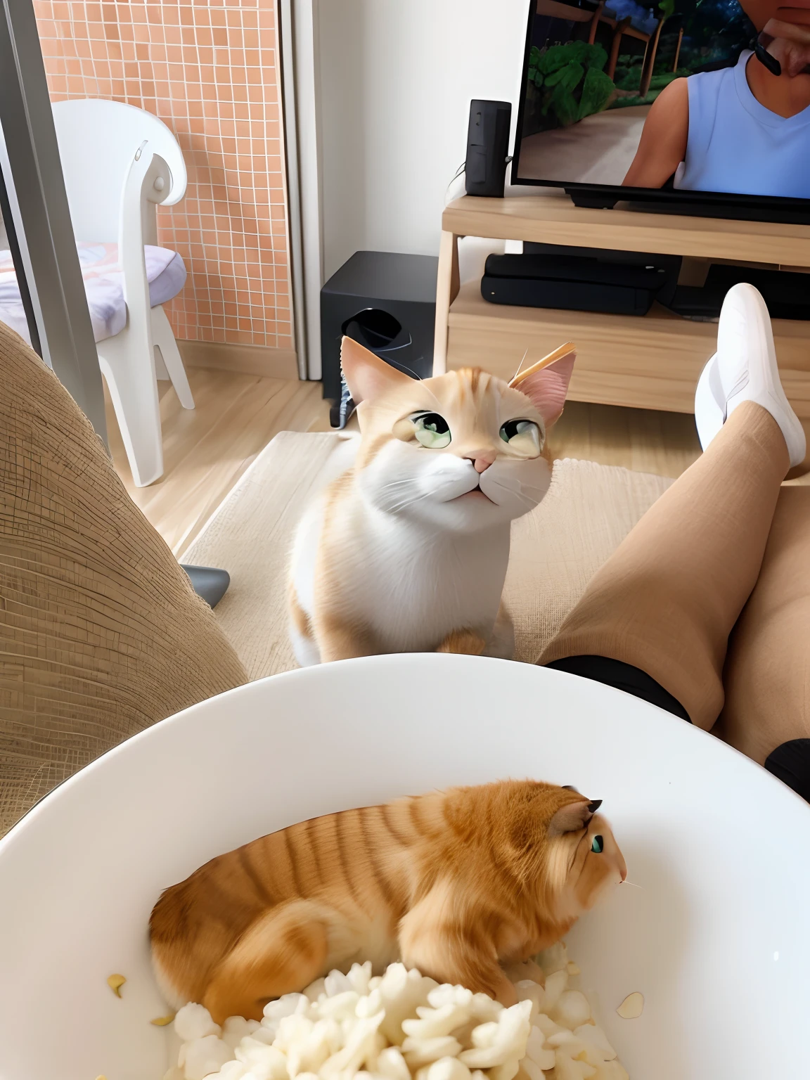 Um gato estilo Disney pixar, alta qualidade, melhor qualidade