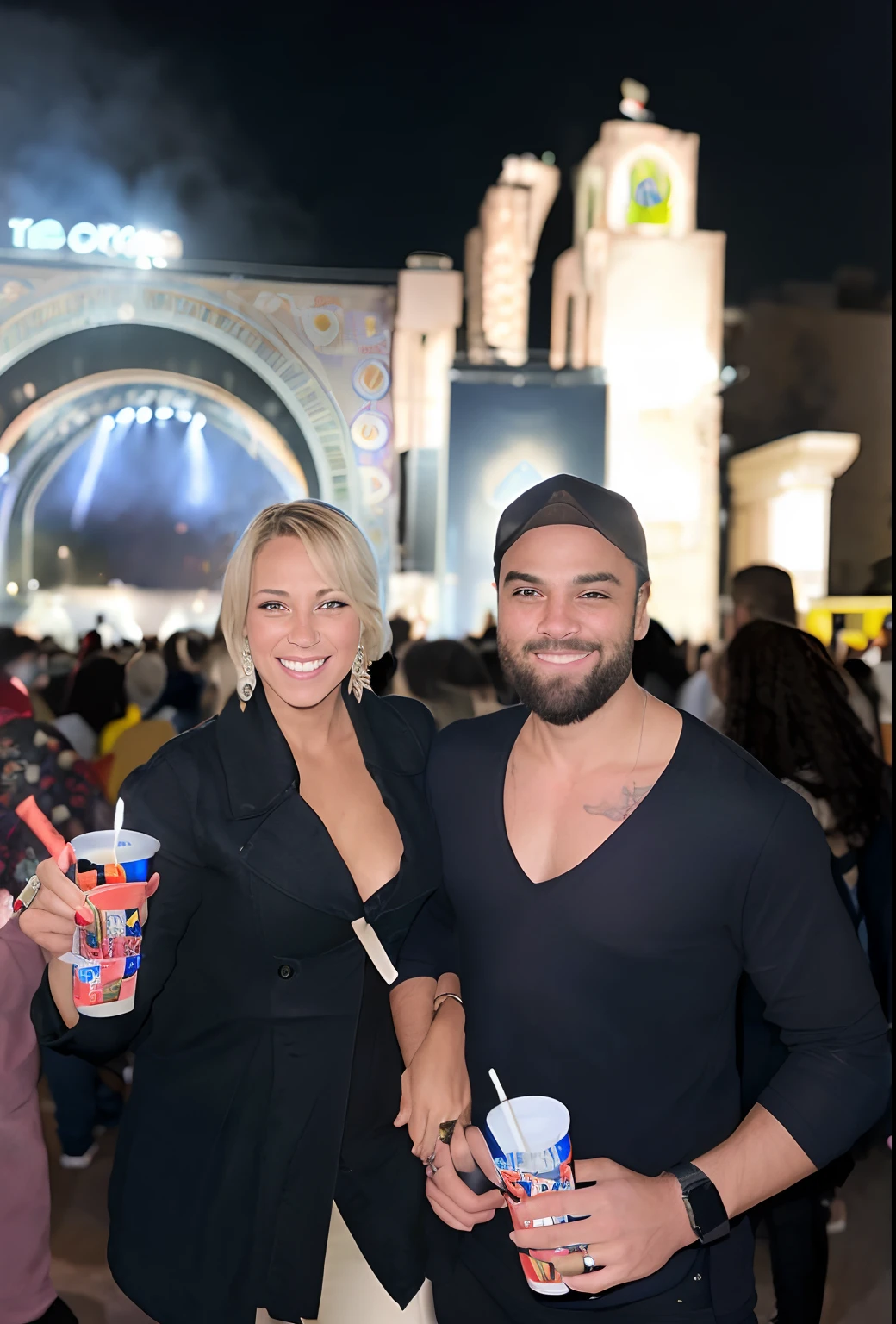 Couple at a music concert.