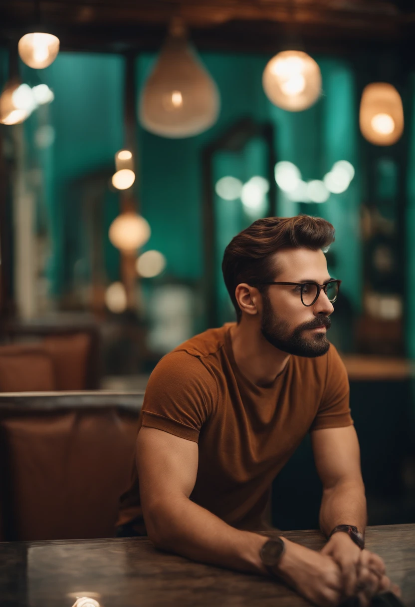 Image of a brunette man with short beard and low hair glasses