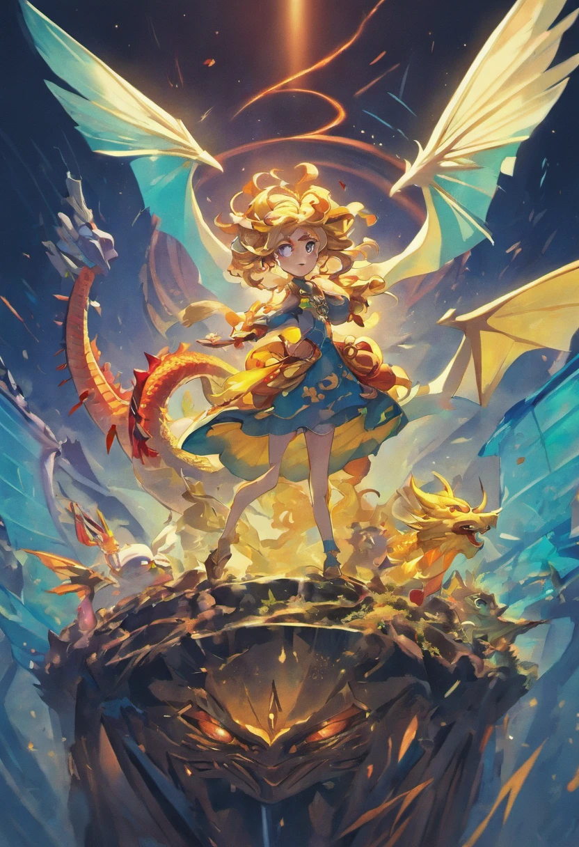 retrato da mulher, on top of a Dragon ::style cartoon, (((Front view))), Estilo Disney Pixar, Filme 3D, altamente detalhado, vivid colors (((corpo inteiro))) ::n_style realista, anime