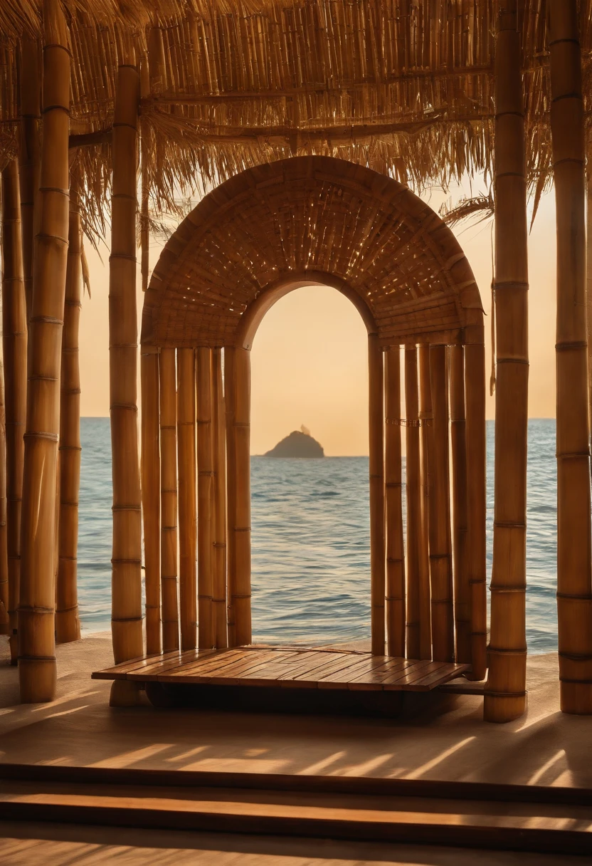 MODEL OF PORTAL MADE OF BAMBOO WITH ALLUSION TO A BOAT, PIONERIAS DE DESBRAVADORES, ESCOTISMO, PORTAL DE ACAMPAMENTO SIMPLES