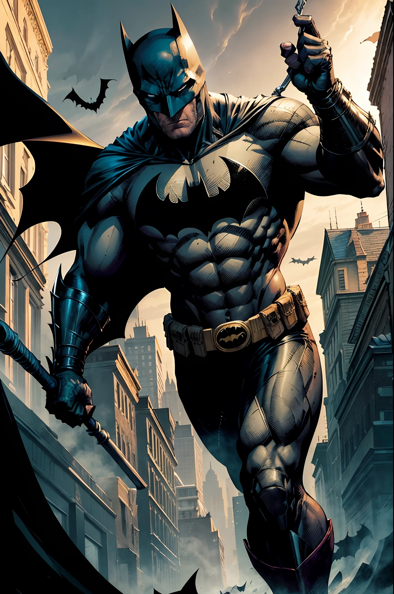 In the heart of Gotham City, A terrifying threat looms over the city. Batman is called in to investigate a series of mysterious disappearances. As you follow the clues, He discovers a group of villains forming a sinister alliance, liderada pelo temido Espantalho.
Enquanto enfrenta seus inimigos um a um, The Dark Knight discovers that the Scarecrow's true goal is not just to sow fear, but also steal an ancient and powerful mind-controlling artifact.
Determinado a impedir o plano nefasto, Batman mergulha nas profundezas de Arkham Asylum, onde o Espantalho montou sua base secreta. Fighting a horde of monsters created by the villain's toxin, The hero finally makes it to the final showdown.
But the Scarecrow has one final trick up his sleeve - he reveals that the artifact is actually a weapon capable of destroying Gotham City. With the city on the brink of chaos, Batman needs to use all his skills and wits to stop him.
In an epic showdown, Batman finally manages to defeat the Scarecrow and disables the weapon of destruction. Gotham City is saved, But the price is high. The hero realizes that his actions have consequences and that, Sometimes, Sacrifice is necessary to protect the greater good.
The story ends with Batman reflecting on his role as Gotham's protector and preparing to face the challenges ahead, Knowing that even the biggest threats can't break your resolve to keep the city safe. A lenda do Batman continua, inspiring hope in the hearts of those who need it most.