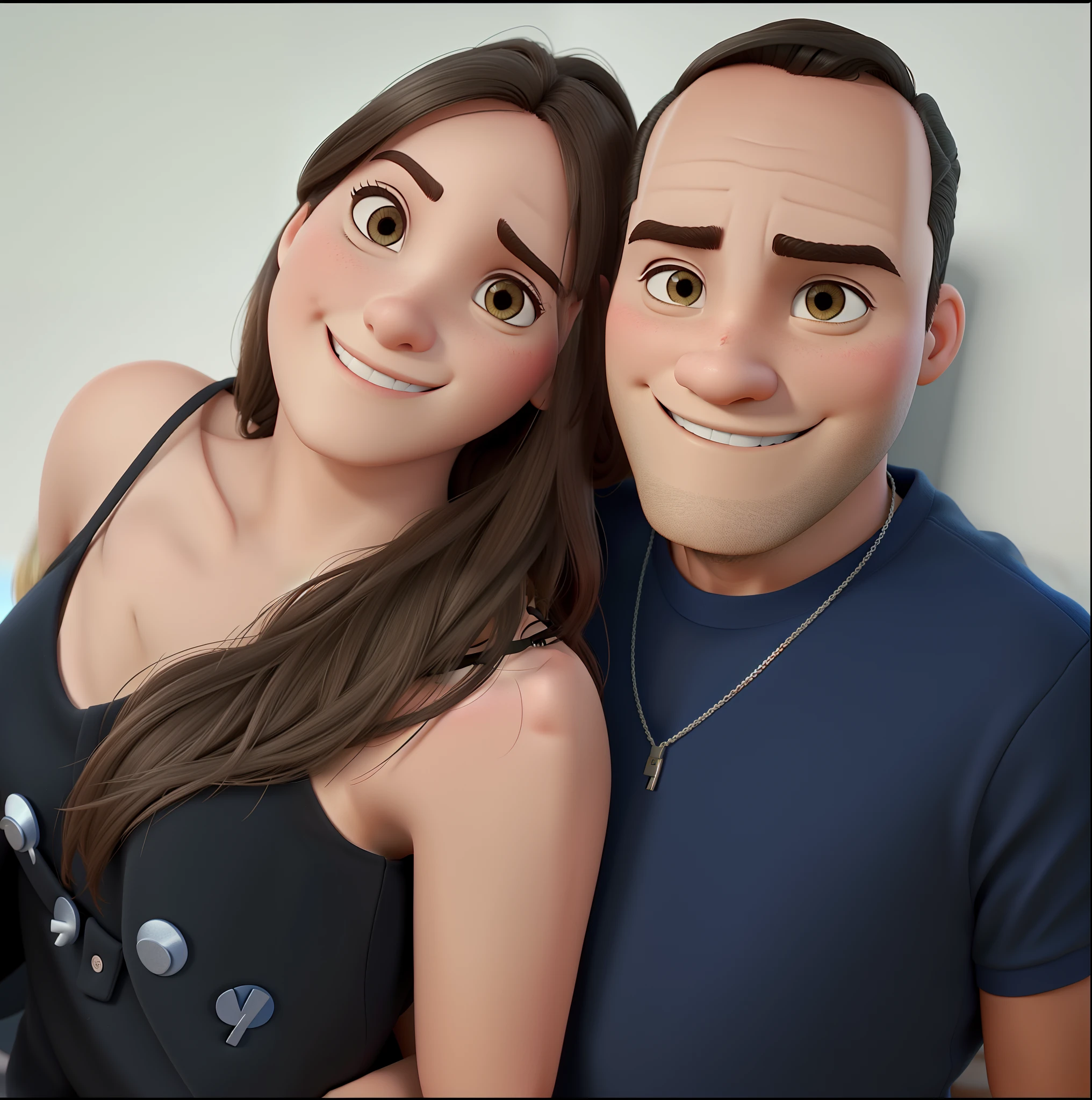 casal no estilo disney pixar, alta qualidade, melhor qualidade