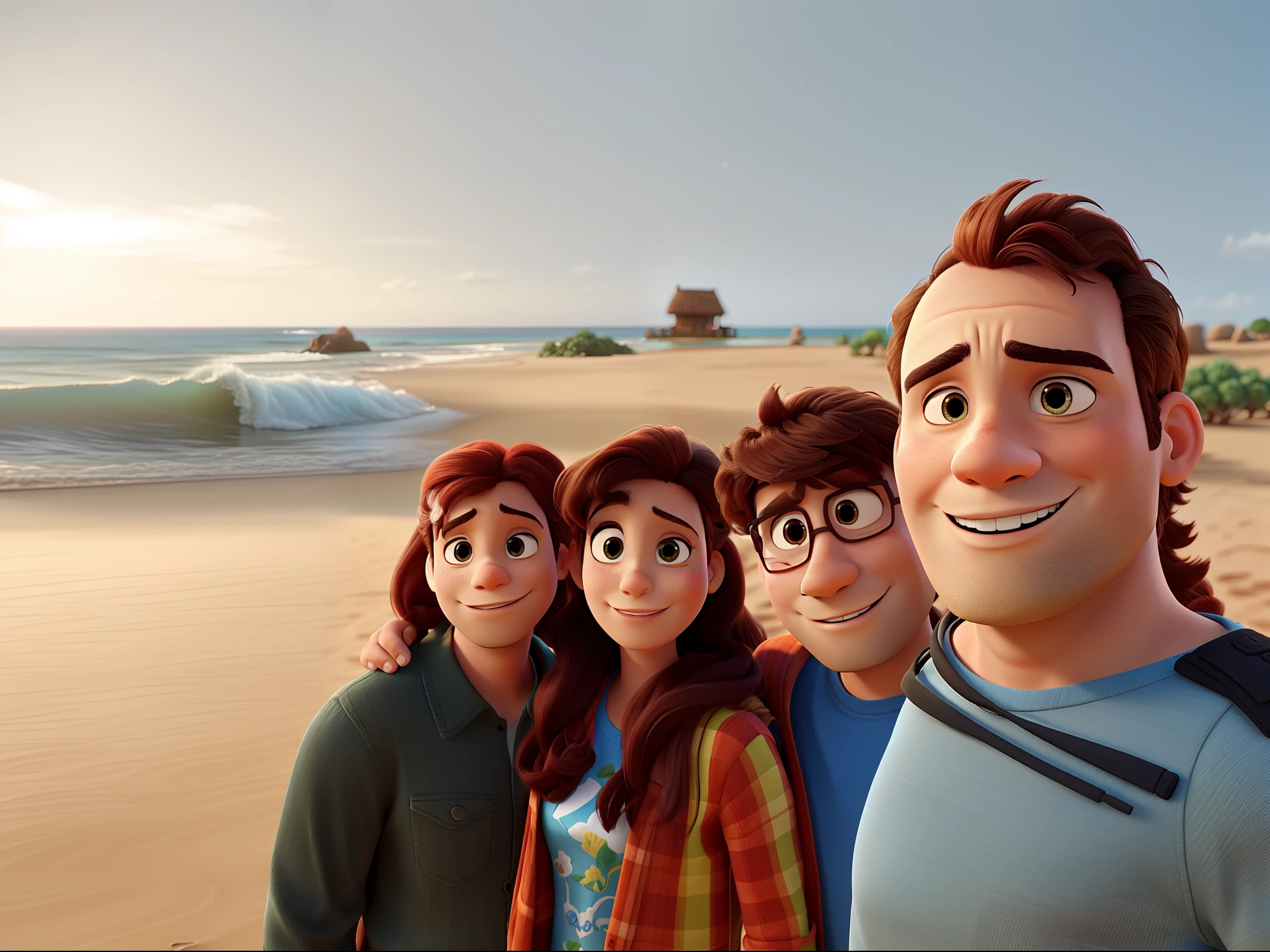 family on vacation, igual aos filmes Disney Pixar