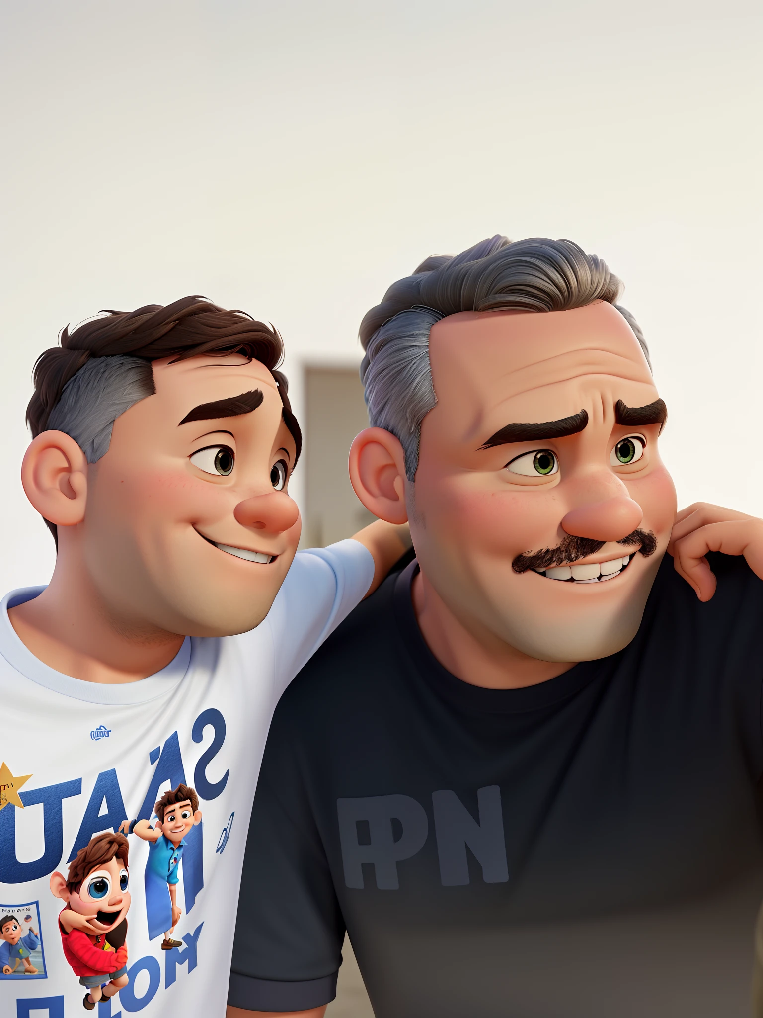 Pixar , pai e filho , feliz , alta qualidade, parecido com a foto