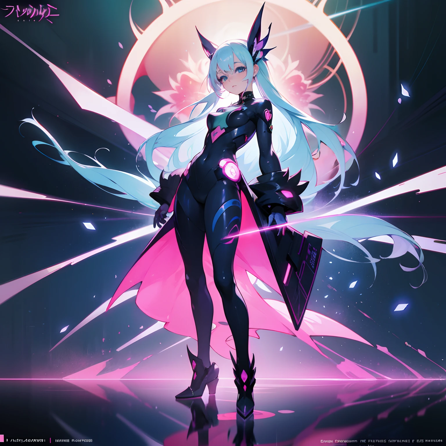 anime girl with white hair and blue eyes standing in front of a colorful background, anime character; full body art, anime woman fullbody art, dreamy psychedelic anime, cyberpunk flowerpunk, floralpunk elysian maiden, anime fantasy illustration, beautiful anime artwork, anime fantasy artwork, elf girl wearing an flower suit, anime full body illustration, colorful concept art, ethereal flowerpunk, full body art, anime woman fullbody art, dreamy psychedelic anime, cyberpunk flowerpunk, floralpunk elysian maiden, anime fantasy illustration, beautiful anime artwork, anime fantasy artwork