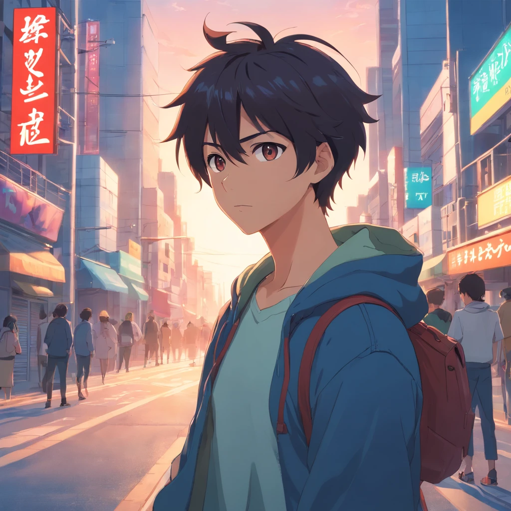 alta qualidade, Ultra Detalhado, homem com capuz preto, Face behind the camera,Head facing the camera, Ultra foto Realsisim, Olhos vermelhos, cabelos brancos, na estrada, Standing,Red nuerons running around the neck ,1:1 ,face ,anime boy face
