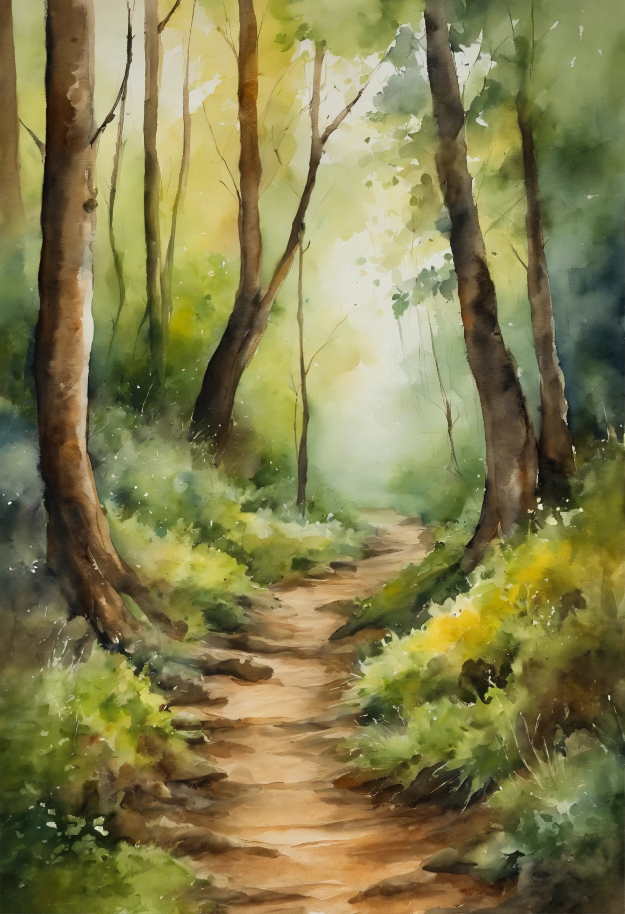 Caminhando em uma floresta