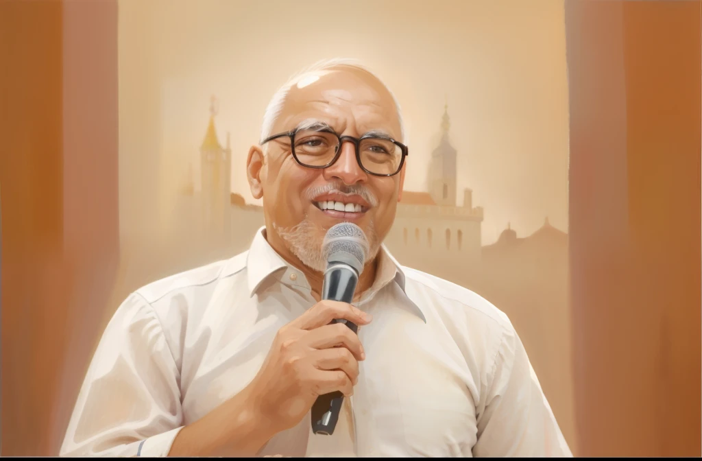 there is a man that is speaking into a microphone, luiz escanuela, victor maristane, salustiano garcia cruz, joseph moncada, Ignacio Fernandez Rios, ignacio rios, julian calle, heraldo ortega, romero ressendi, carlos ortega elizalde, ignacio fernandez rios, alejandro mirabal, icaro carvalho