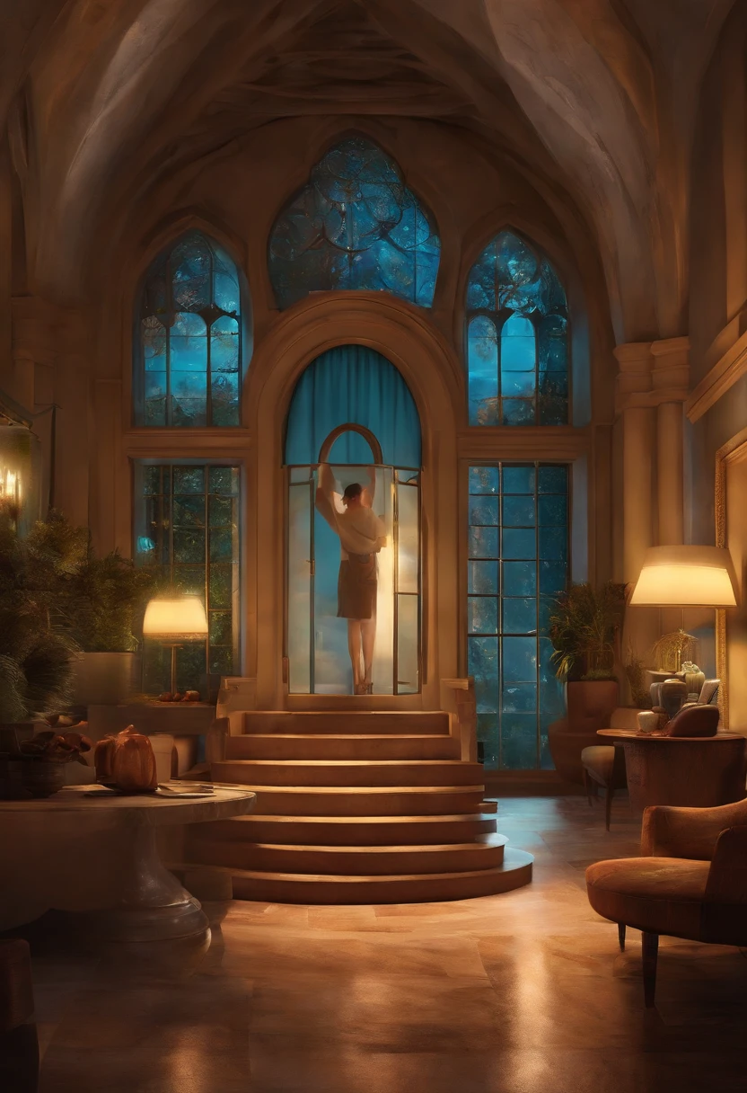 A Dream Architect Inspired by Pixar Animation, de perto. Facial expressions are captivating, com um toque de irrealidade.