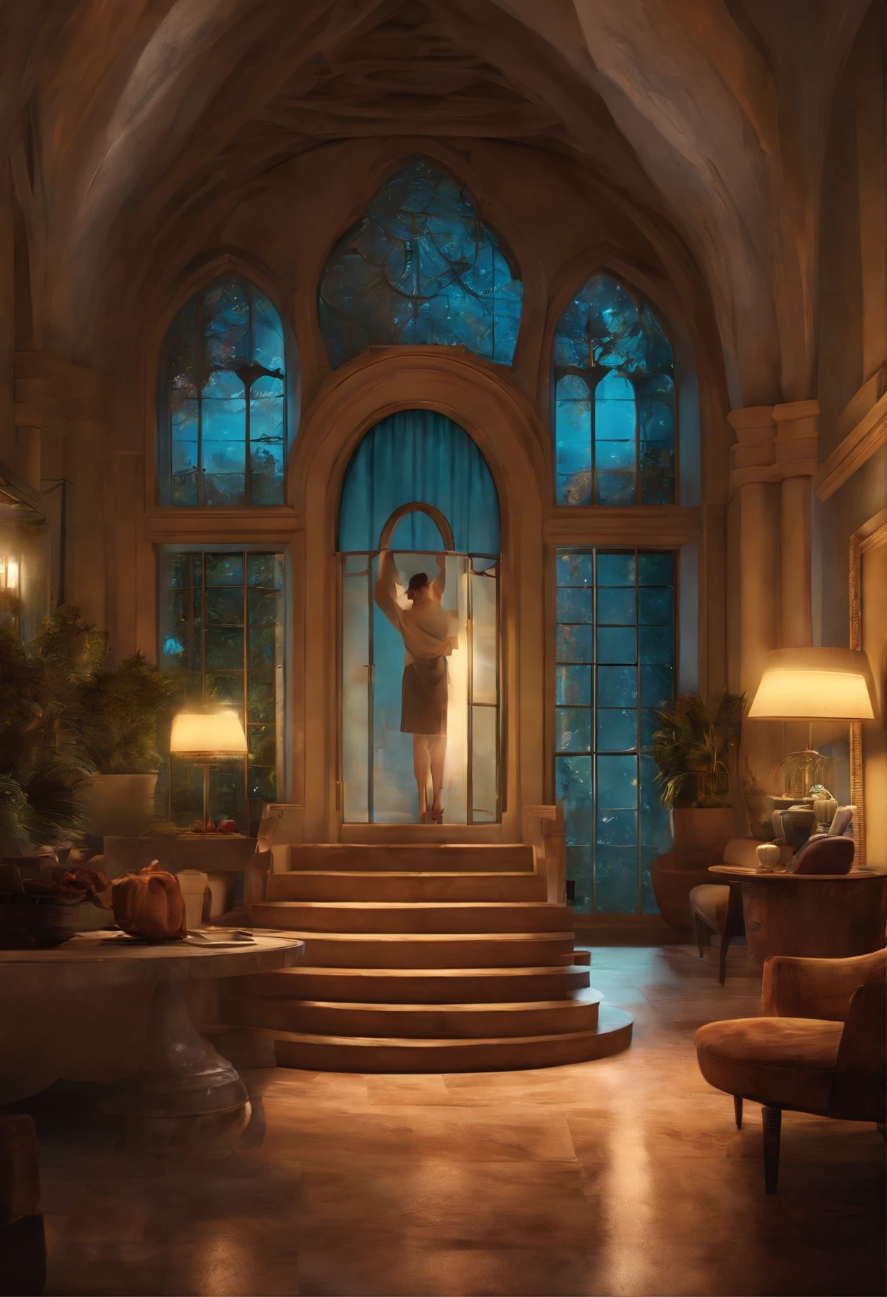 A Dream Architect Inspired by Pixar Animation, de perto. Facial expressions are captivating, com um toque de irrealidade.
